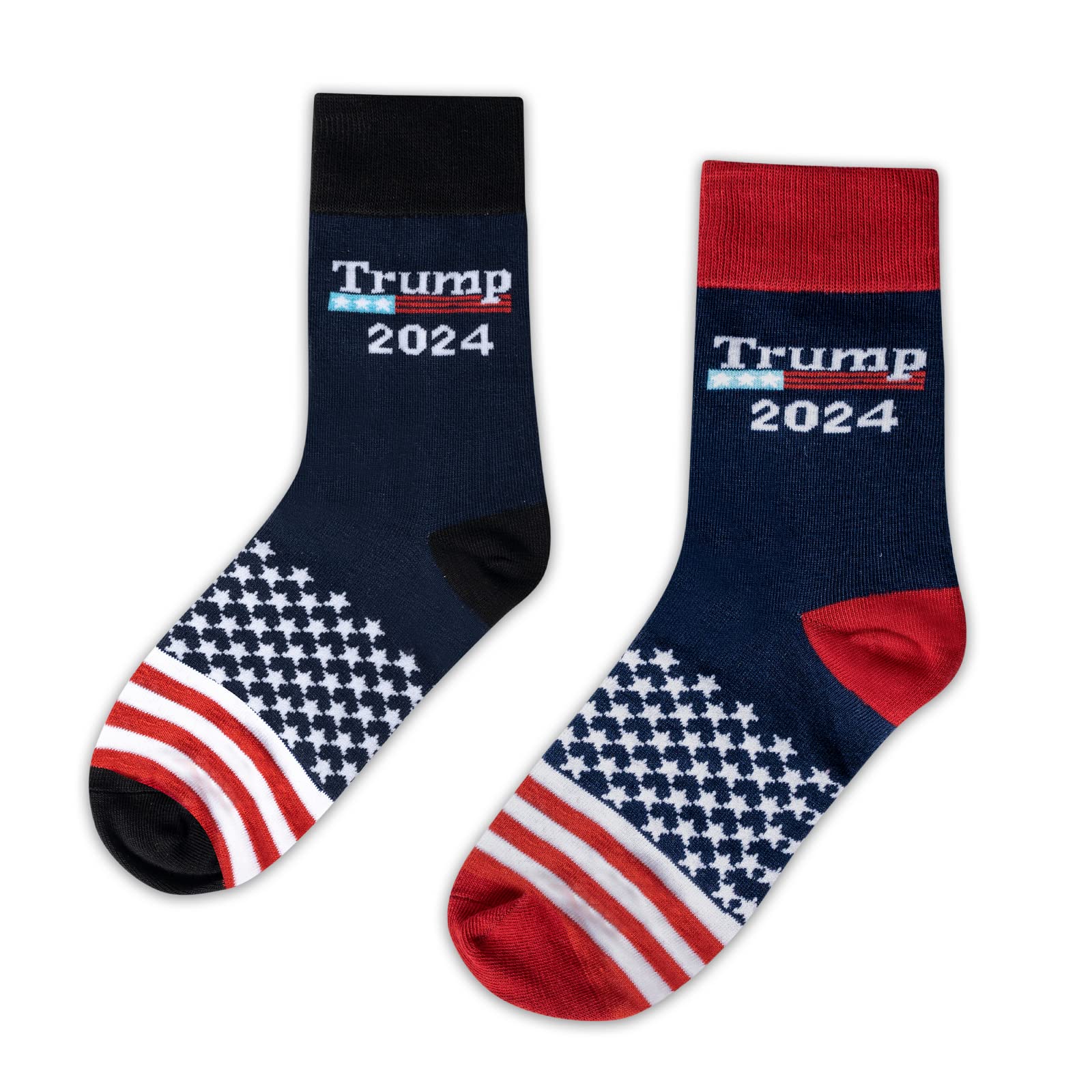 2 Pack Trump 2024 Socks, Funny Socks Men, President Patriotic Socks MAGA, Women Novelty Socks, Gag Gift, Father's Day Gift