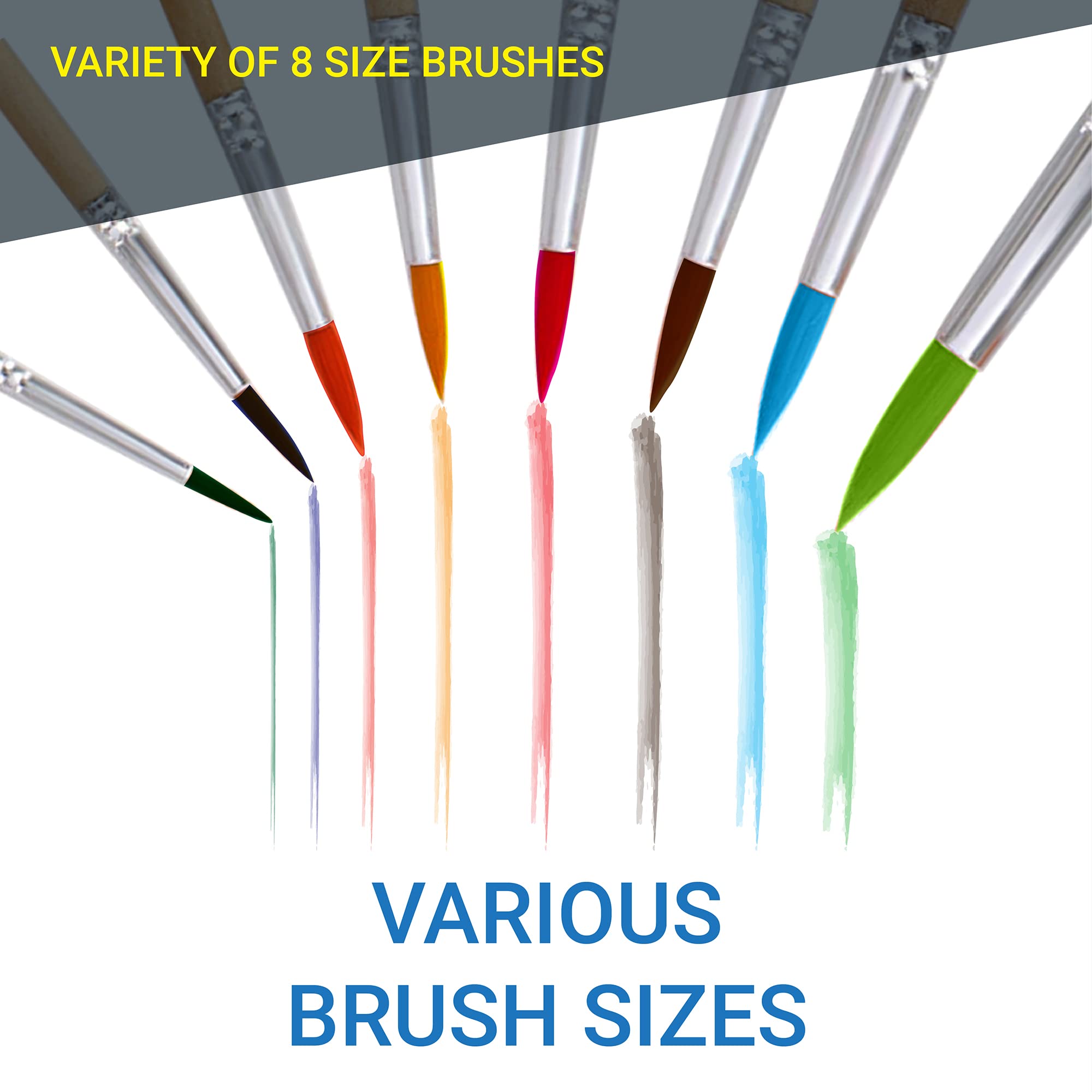 Watercolor Paint Set for Kids 16 Vivid Watercolor Paint Mixing Palette, Paper Pad and 8 Brushes, Water Color Painting Kids and Adult Beginner Supplies
