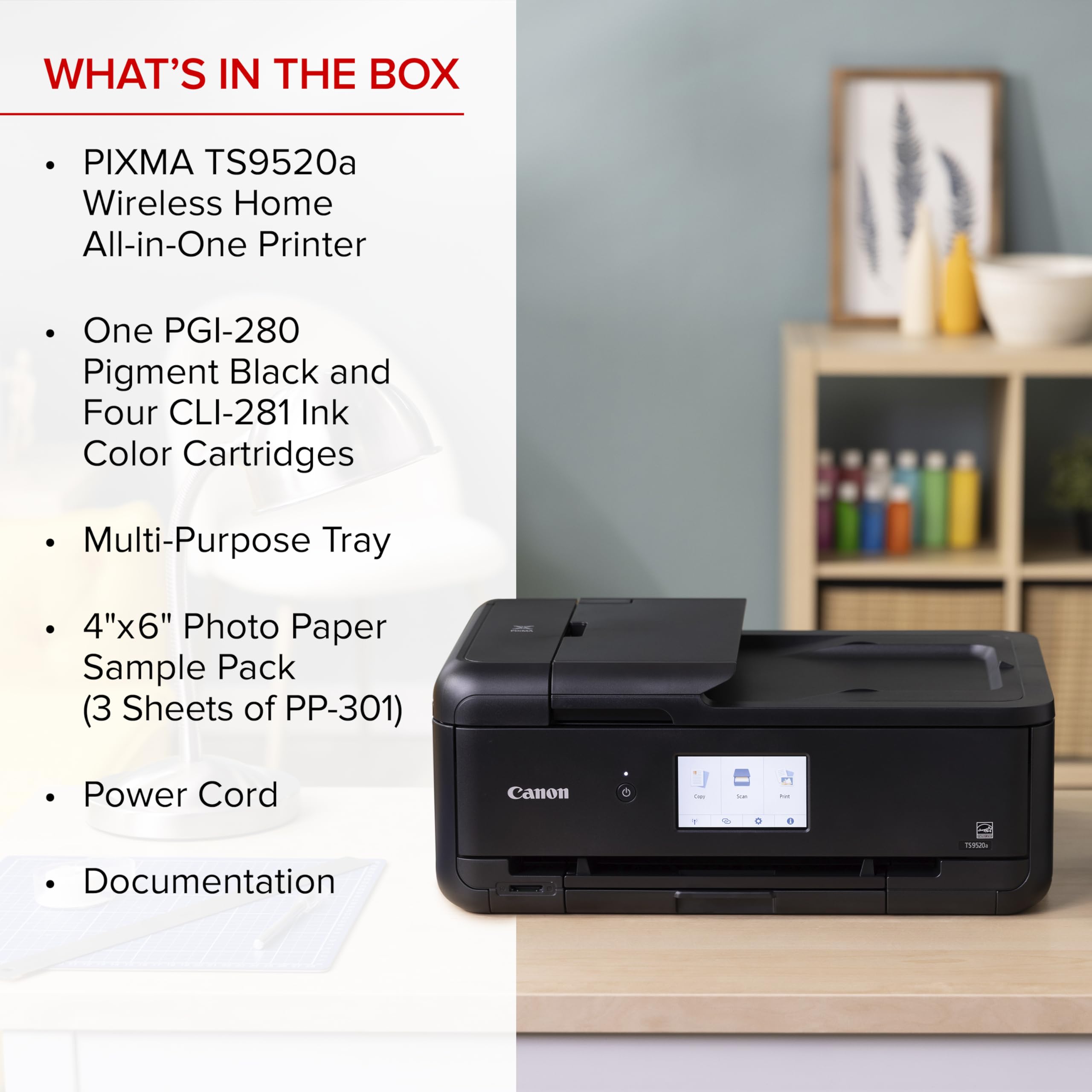 Canon PIXMA TS9520a – Wireless Home All-in-One Inkjet Printer