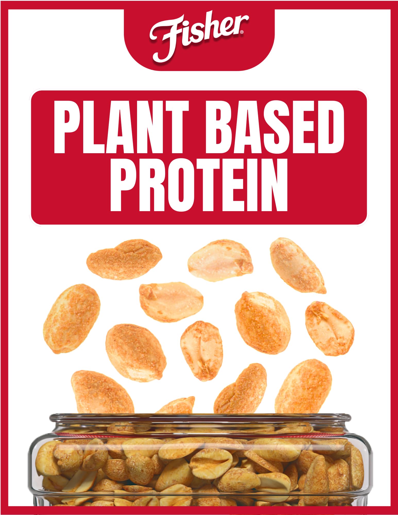 Fisher Snack Honey Roasted Dry Roasted Peanuts, 14 Ounces, Made with Real Honey, 100% Recyclable