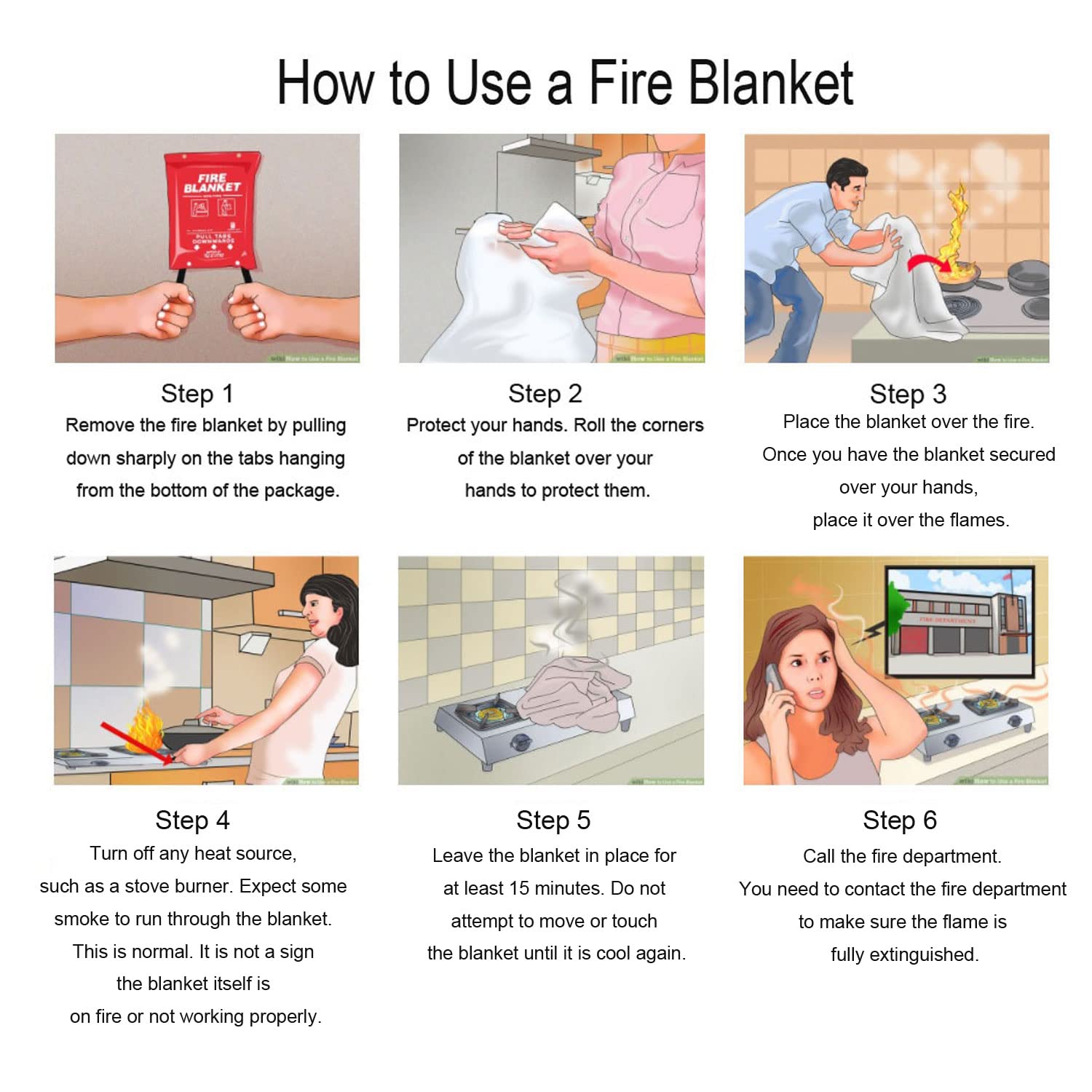 Emergency Fire Blanket for Home and Kitchen – 2 Pack 3.3x3.3ft Fiberglass Suppression Flame Retardant Safety Camping Blankets Emergency Extinguisher Survival Kit for House Office Fireplace Car