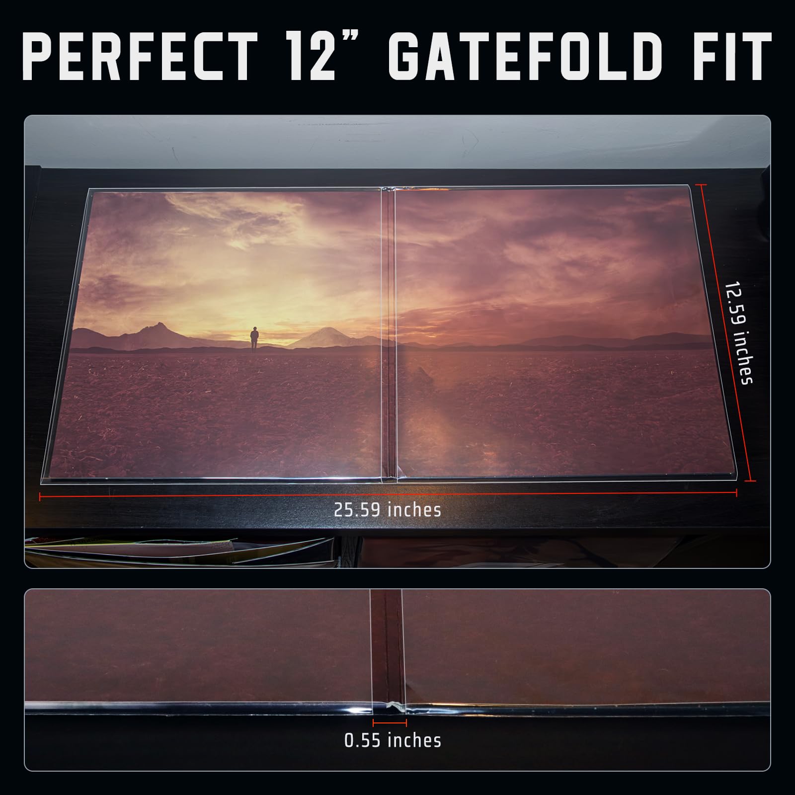 Gatefold Record Sleeves Albums Covers: 12 inch Vinyl Record Outer Sleeves 3 Mil Plastic Clear LP Protective Sleeves, 10pcs