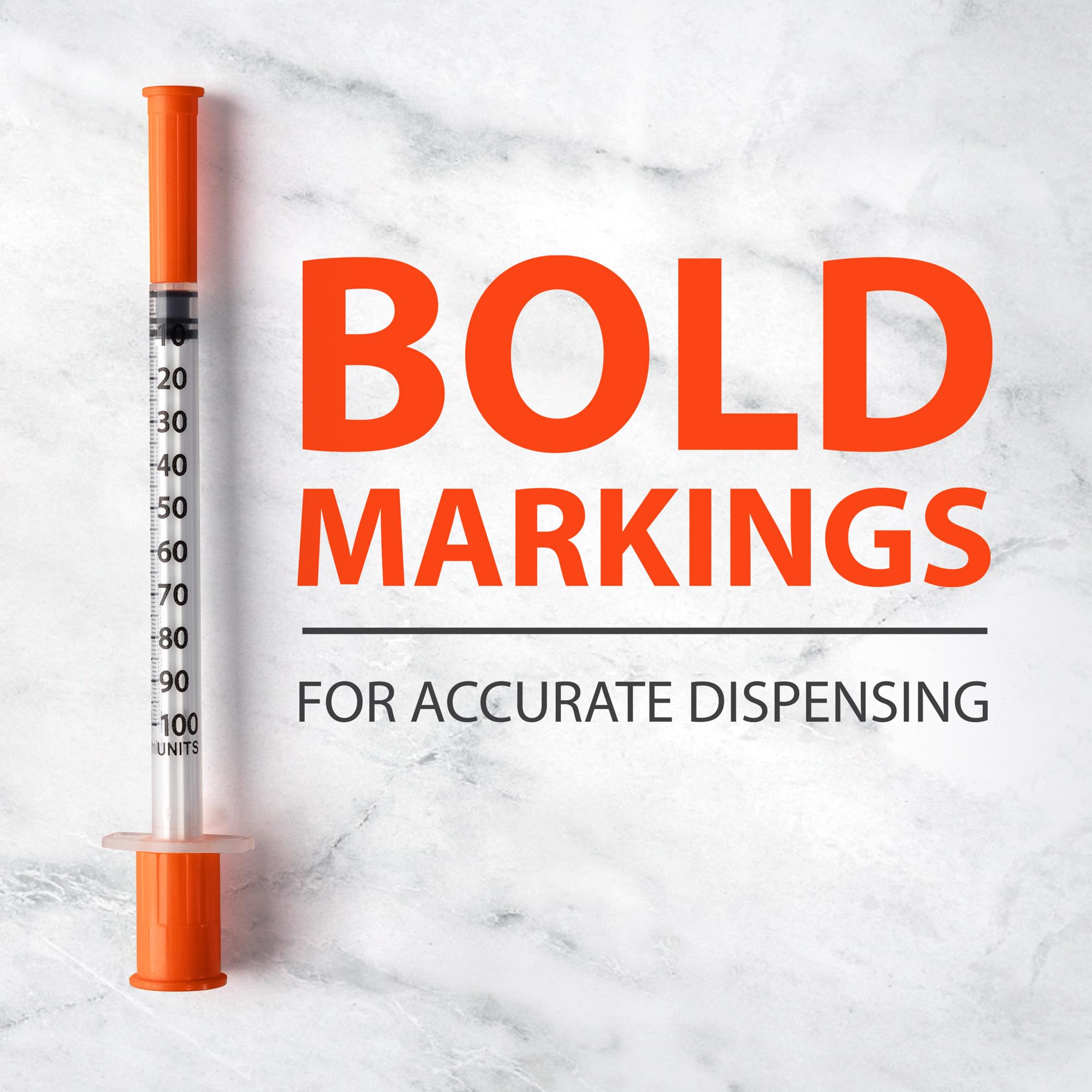 EasyTouch U-100 Insulin Syringe with Needle, 30G 1cc 5/16-Inch (8mm), Box of 100