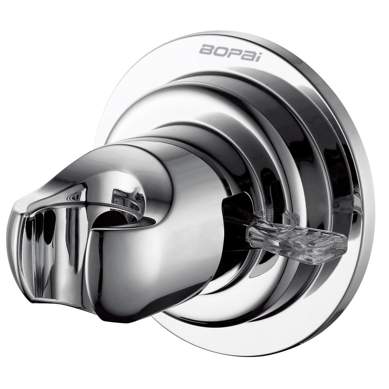 BOPai Suction Cup Shower Head Holder for Handheld Shower – No Drill, For Smooth Surfaces Only, Vertical Mount Only, Chrome