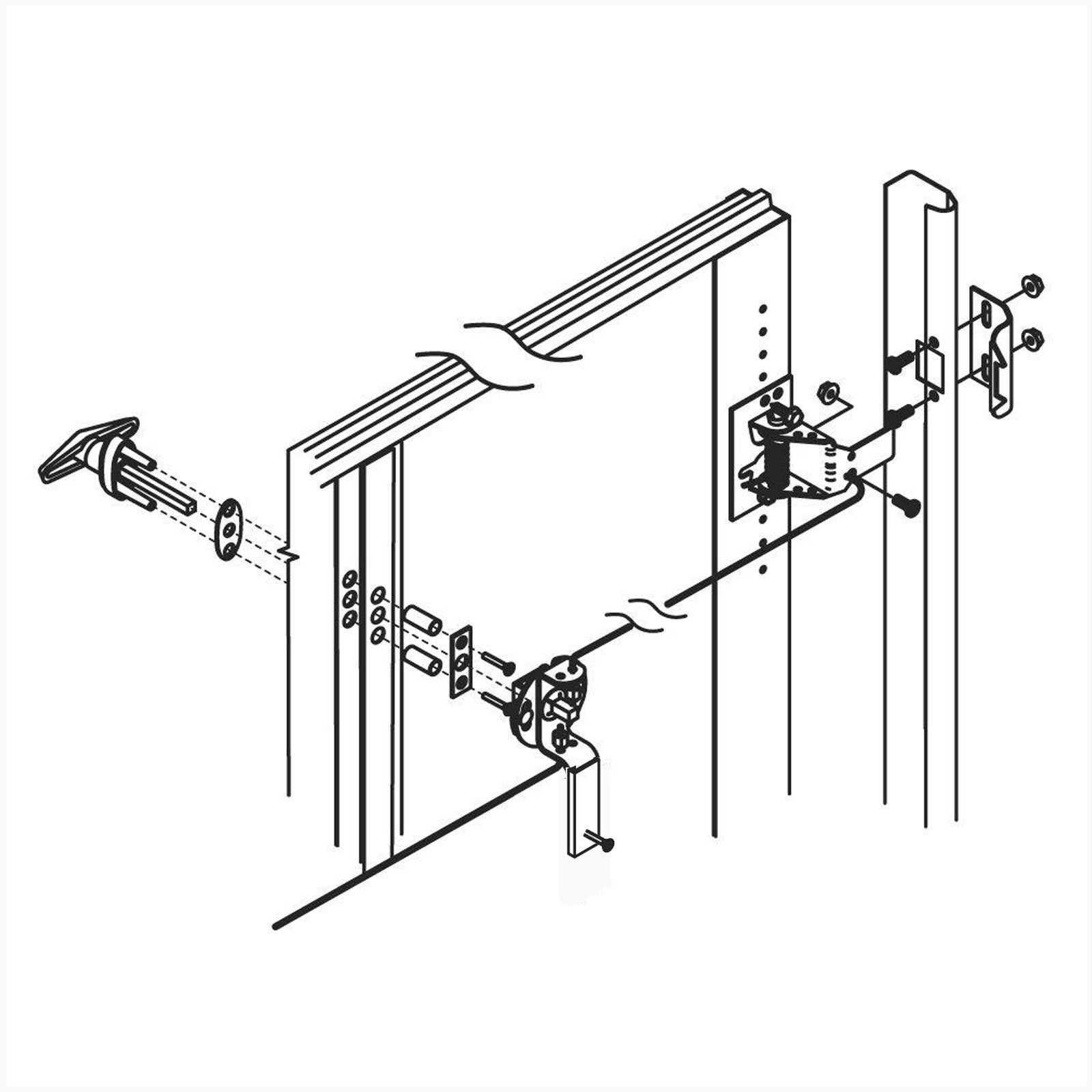 RI-KEY Security - Universal Garage Door Lock Kit with Spring Latch and Keyed Handle