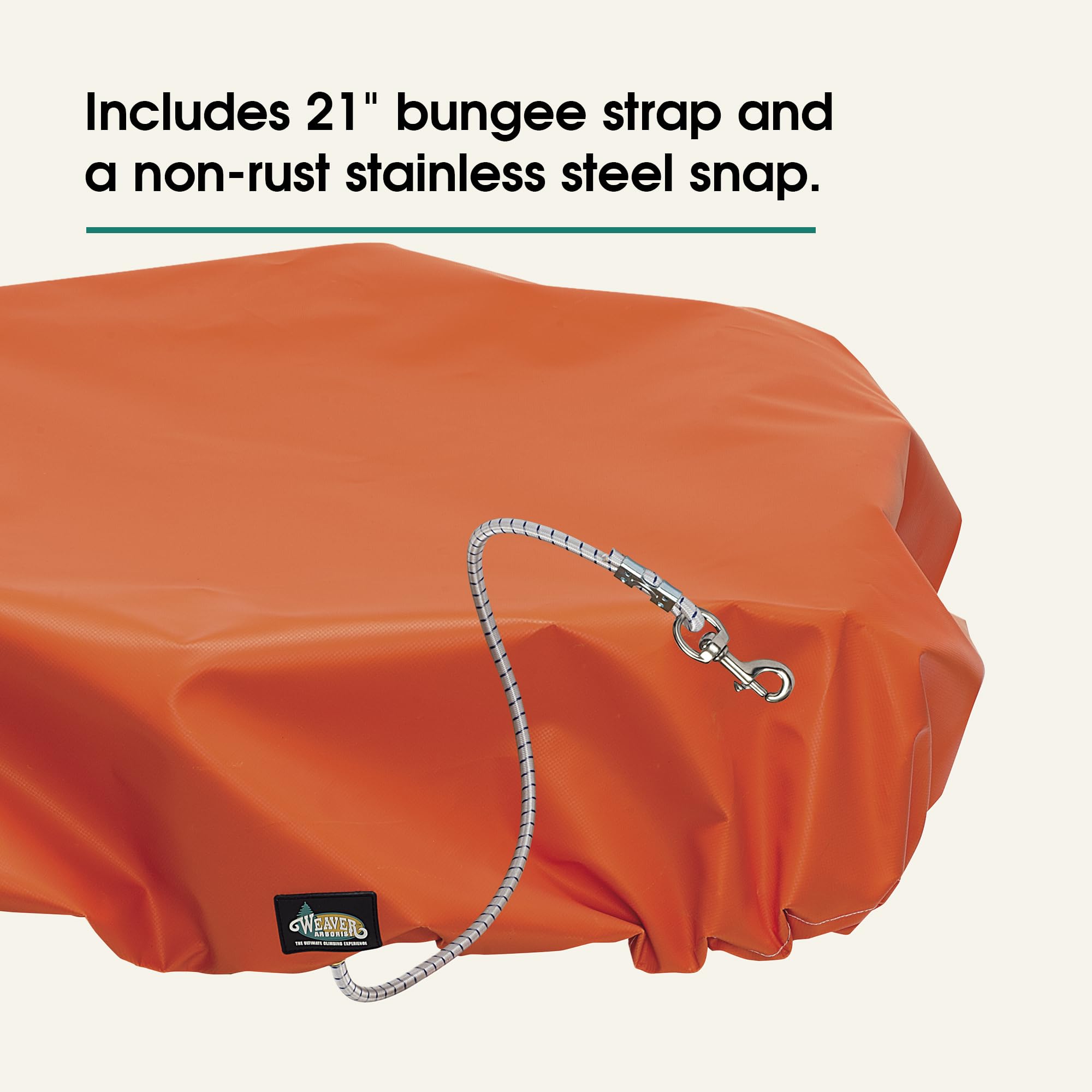 Weaver Arborist Vinyl Bucket Cover with Bungee Strap, Fits Standard One or Two Man Buckets, Debris Protection Cover, Bucket Truck Accessories, 18oz