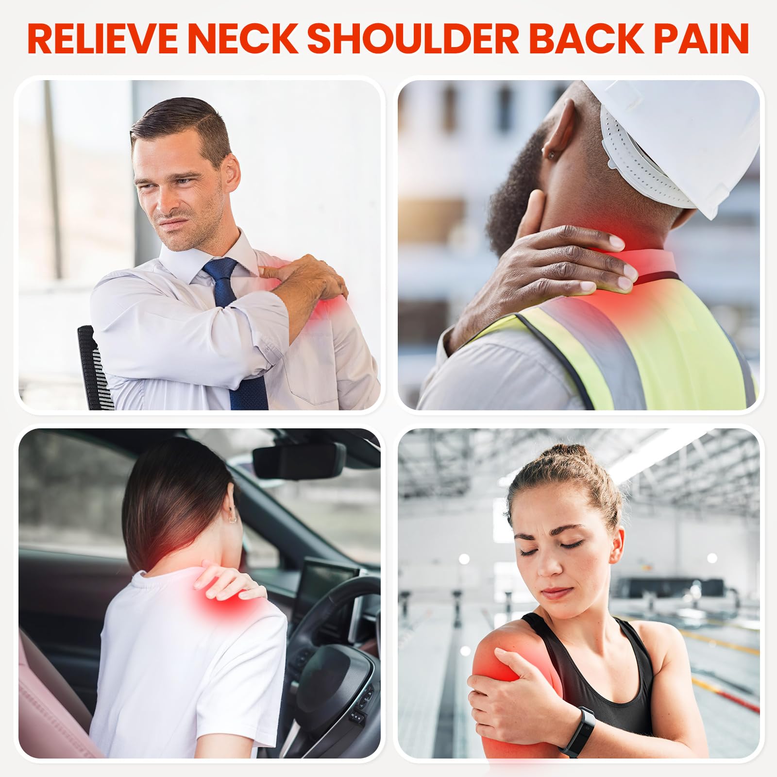 Red Light Therapy for Shoulder Pain Relife，Shoulder Heating Pad,Infrared Light Therapy for Body,Improve Joint Muscle，660nm&850nm Red Light Heated Shoulder Wrap