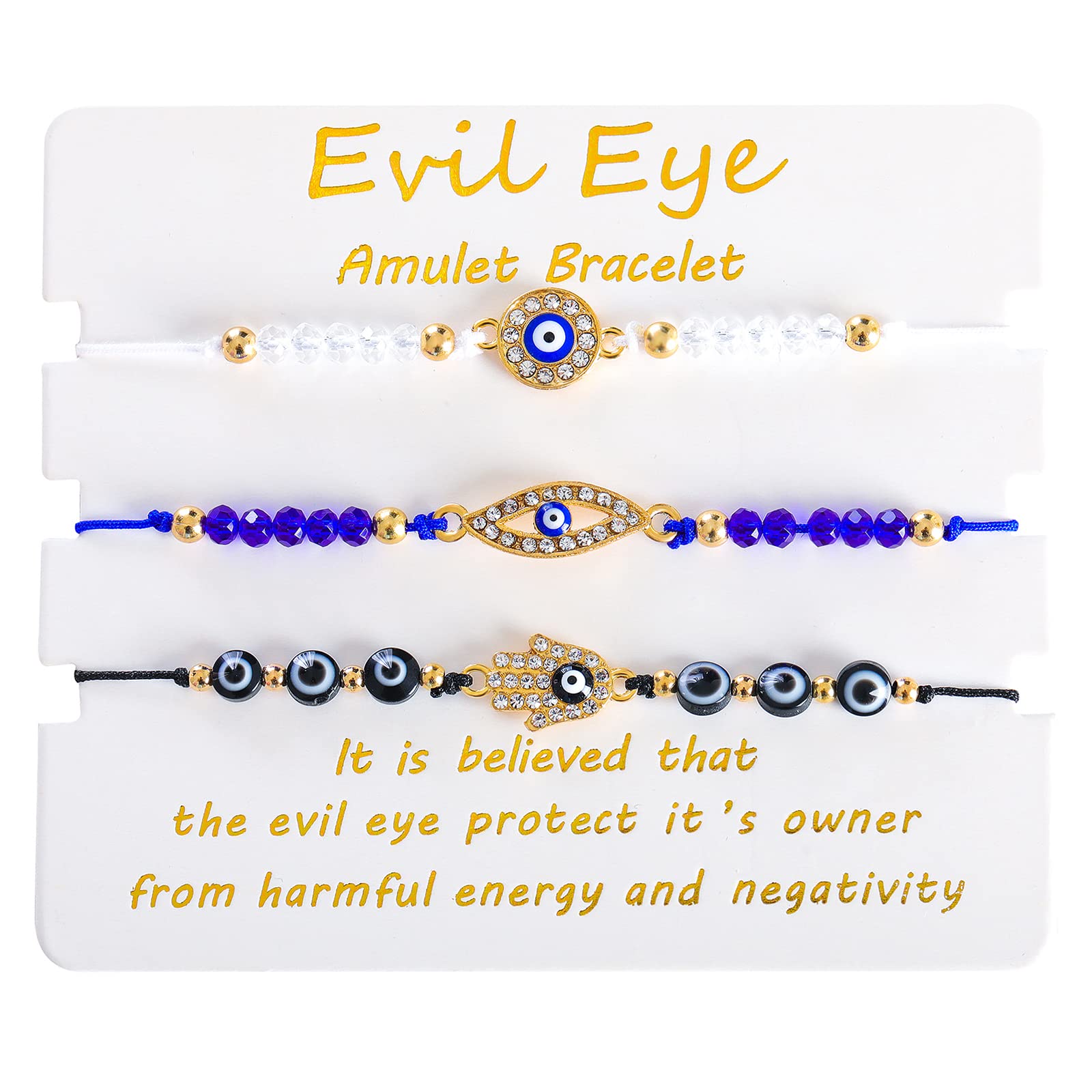 BONITTER Evil Eye Bracelets Best Friend Bracelets Matching Couple Bracelet for Bff Friendship Relationship Boyfriend Girlfriend Valentines Gift