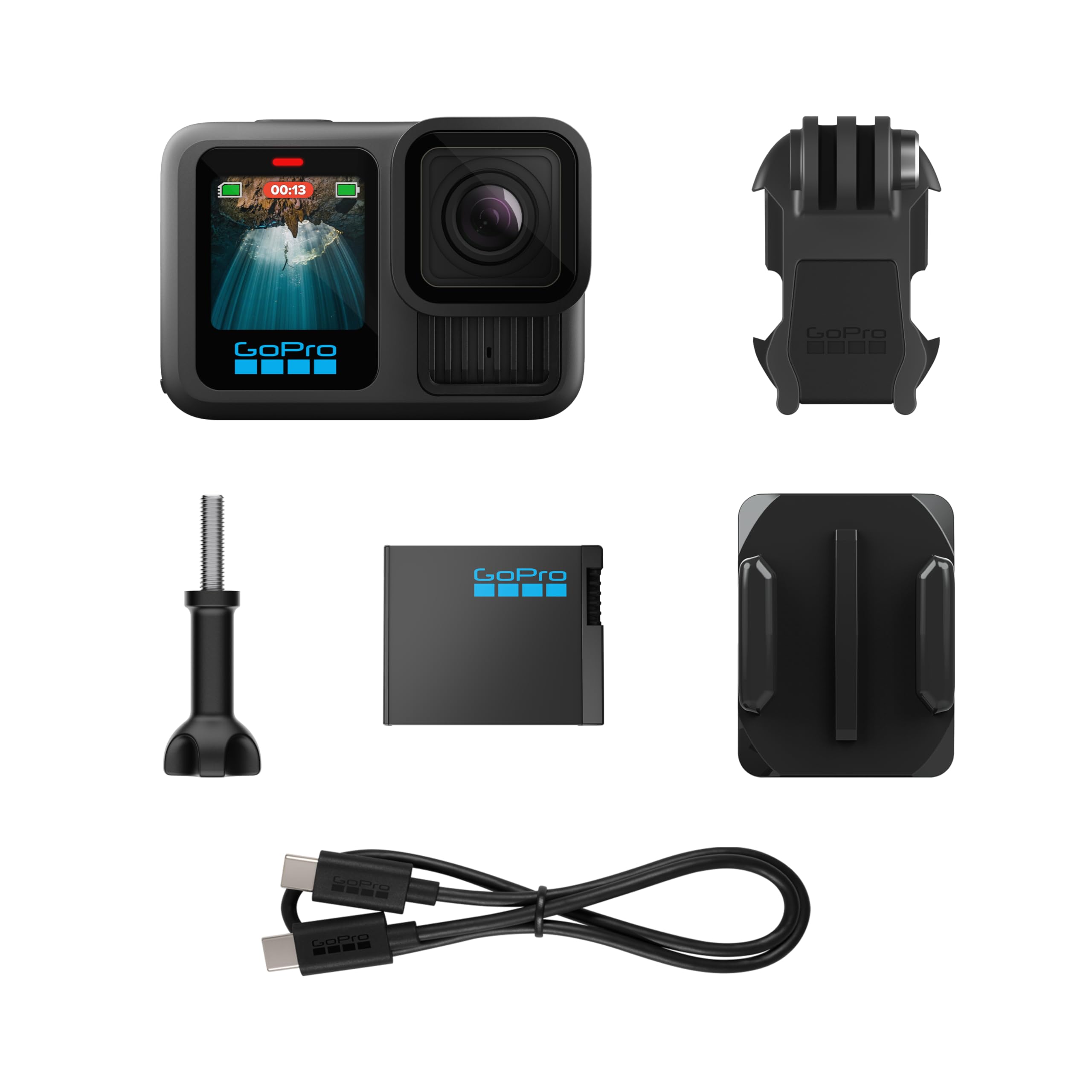 GoPro HERO13 Black - Waterproof Action Camera with 5.3K60 Video, 27MP Photo + Compatability with HB-Series Lenses