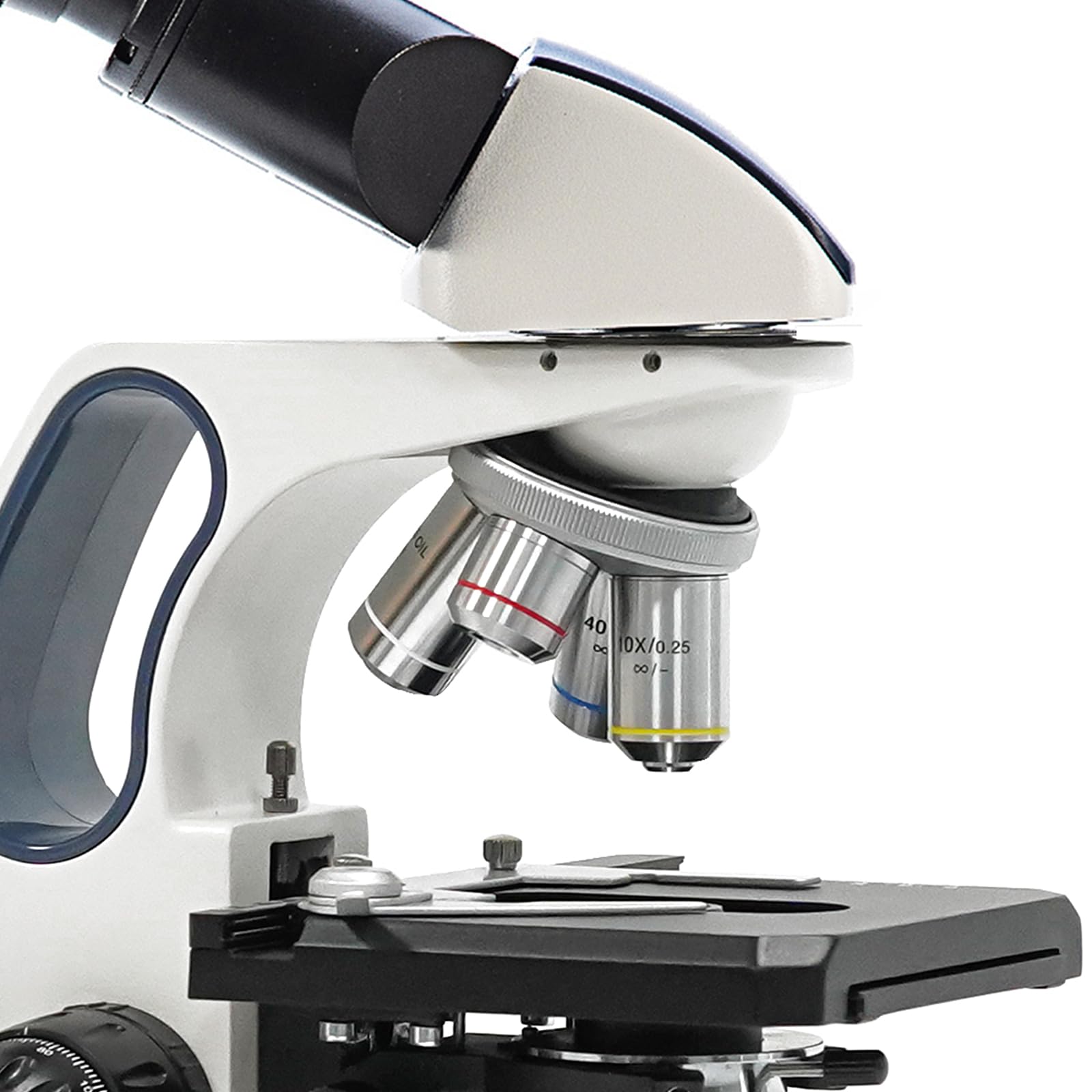 Swift SW400 Compound Binocular Microscope, 40X-2500X Magnification, Infinity Optical System, Wide-Field 10X/25X Eyepieces, Ultra-Precise Focusing, Mechanical Stage, Research-Grade Lab Microscope