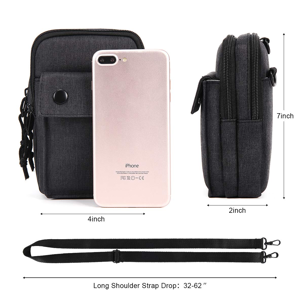 YIPINU Small Crossbody Bag for Men and Women - Upgraded RFID Blocking Shoulder Messenger bag, Stylish and Easy to Carry