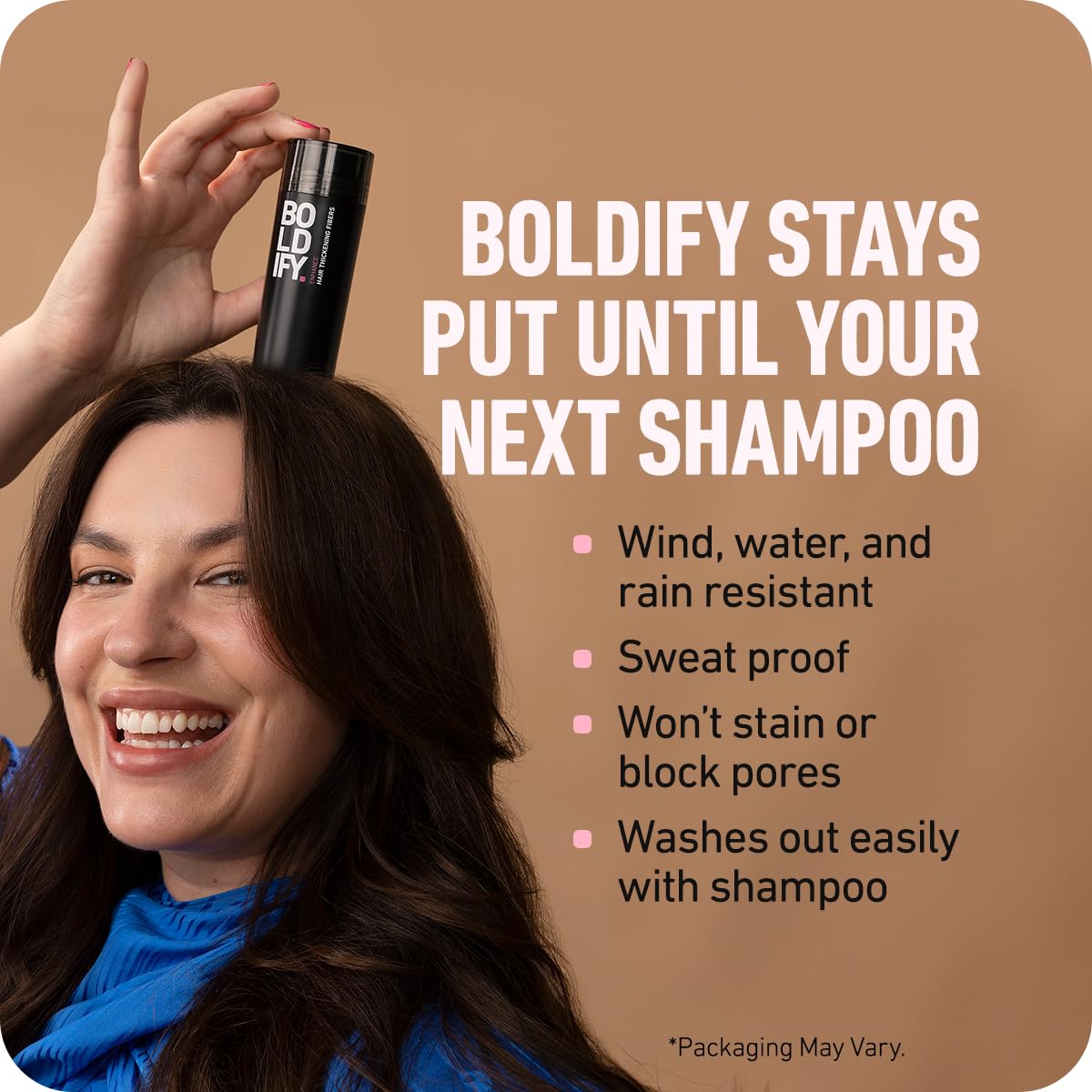 BOLDIFY Hair Fibers (56g) Fill In Fine and Thinning Hair for an Instantly Thicker & Fuller Look - Best Value & Superior Formula -14 Shades for Women & Men - DARK AUBURN