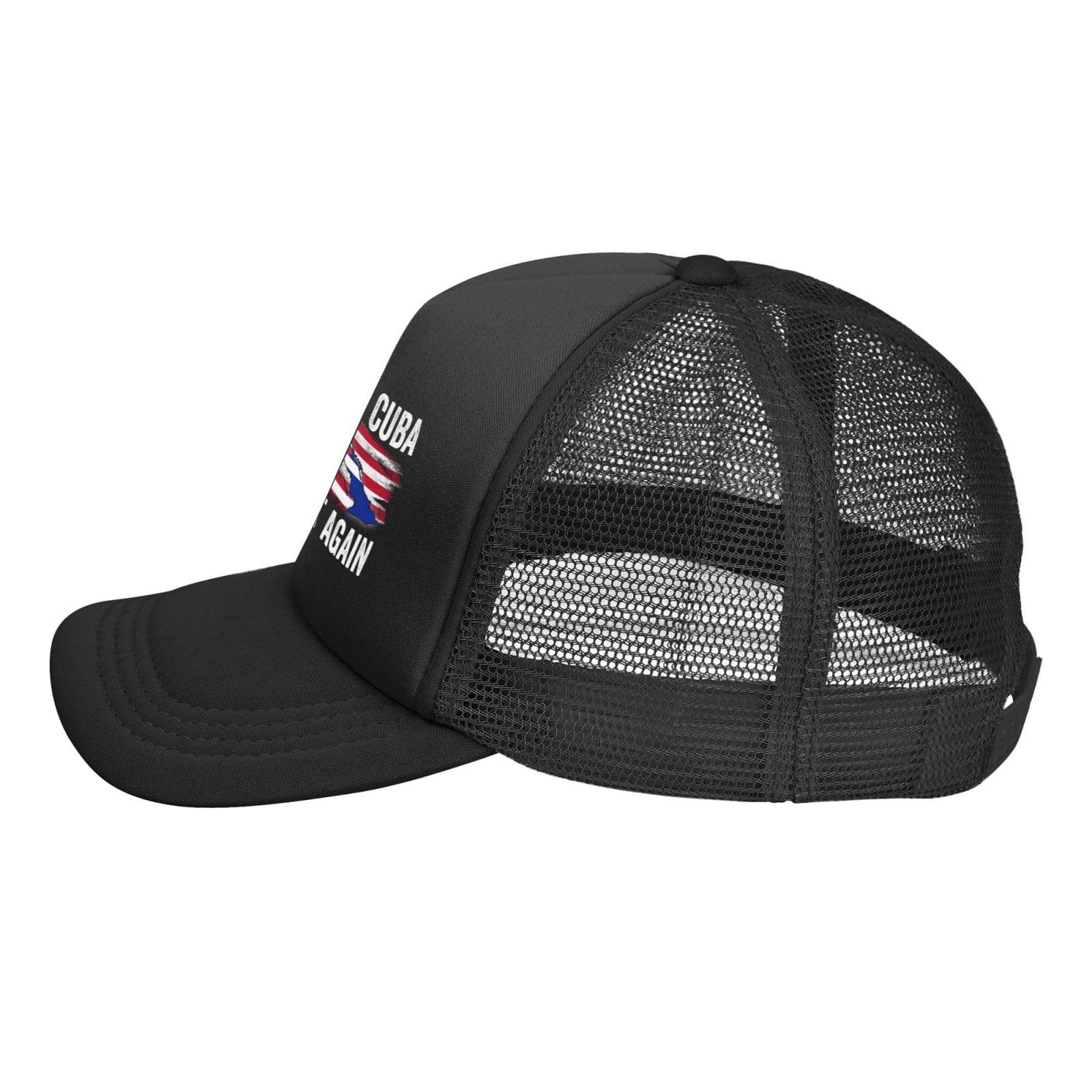 Antaa Make Cuba Great Again Hats Cuban Flag Mesh Trucker Cap Black