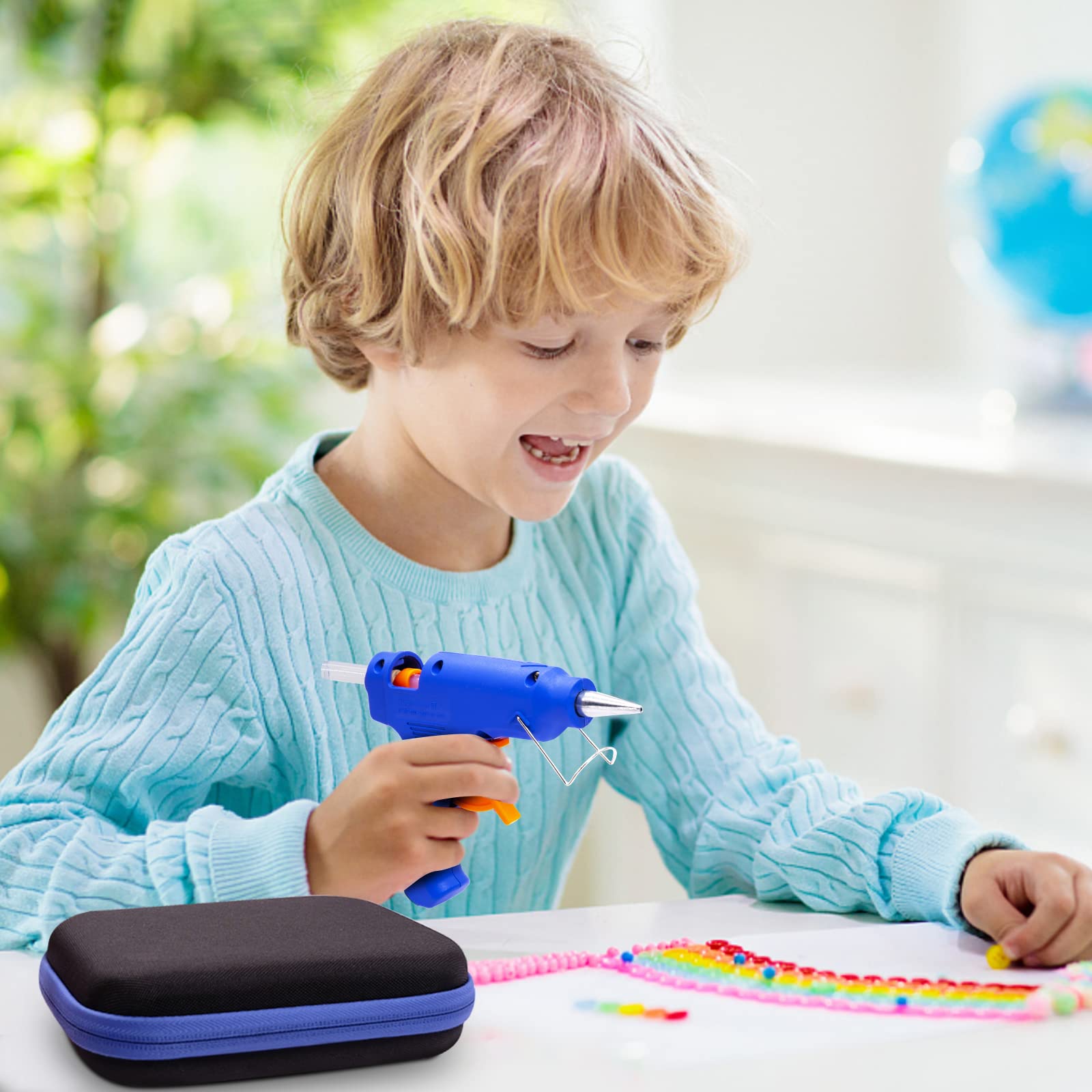 Hot Glue Gun Kit, 40 Glue Sticks for Mini Glue Guns with Hardshell Carrying Case for School Crafts DIY Arts, Quick Home Repairs, Home School Project and Festival Decorations (20W)