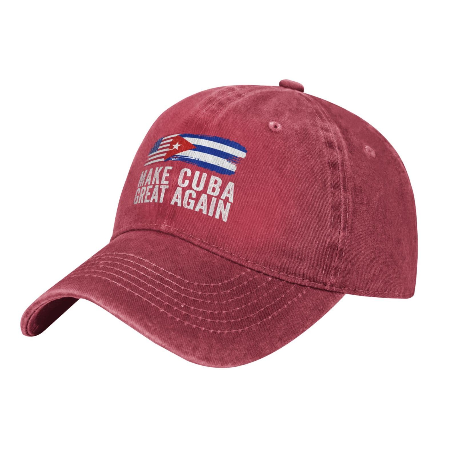 Make Cuba Great Again hat Cuban Flag Cotton Cap Red