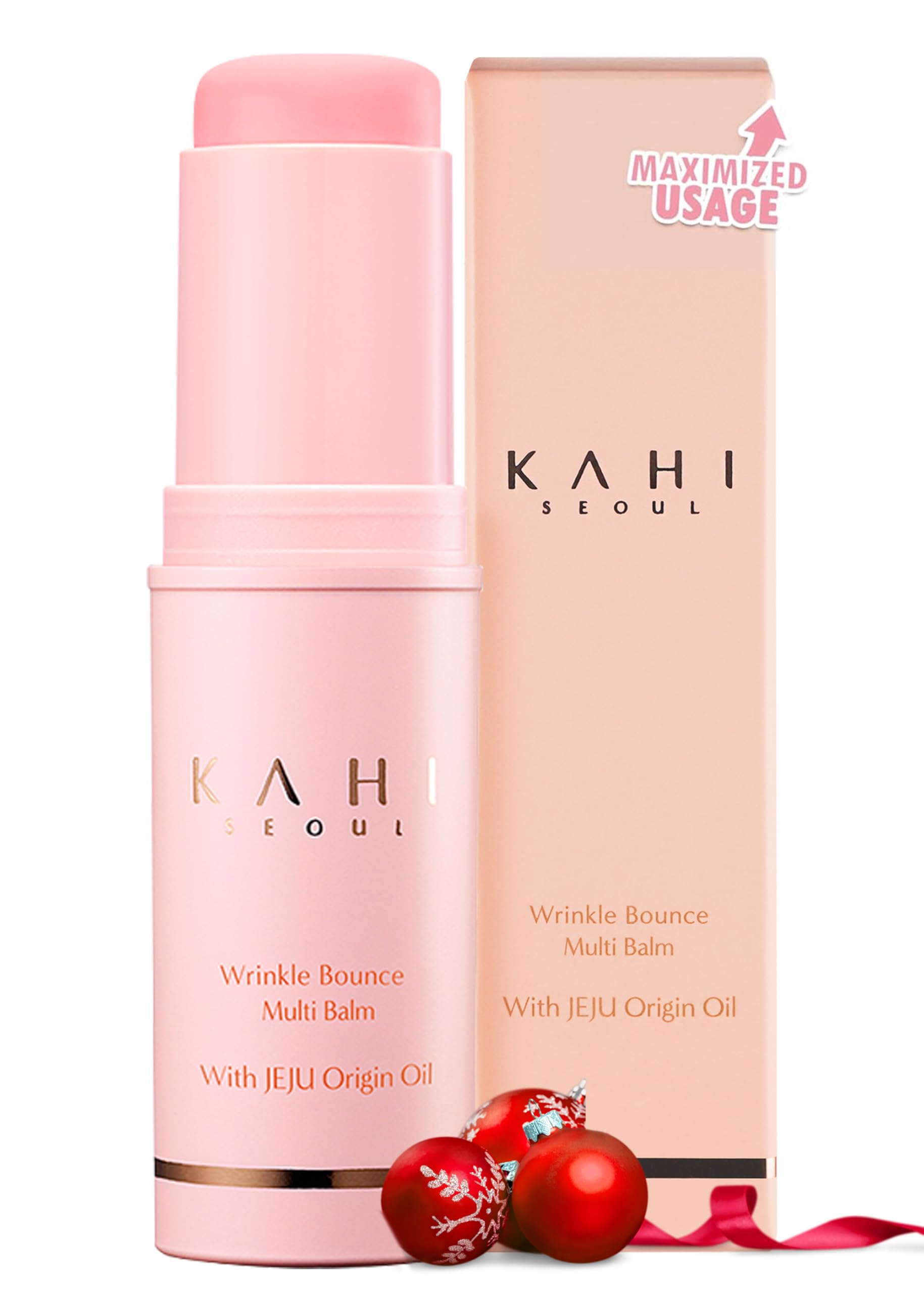 KAHI Wrinkle Bounce Multi Balm - MAX USAGE EDITION | All-in-One Hydrating Balm Eye Cream Stick & Moisture Balm Stick | Daily Korean Skin Care Moisturizer Stick with Salmon-derived sodium DNA (0.32 oz)