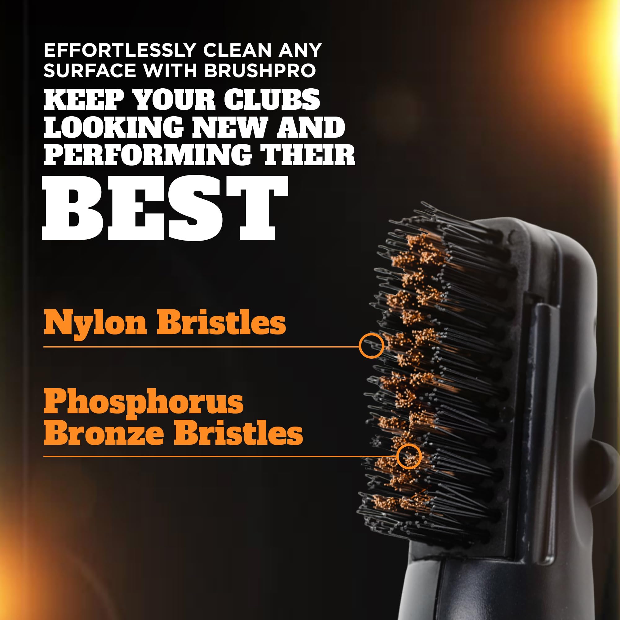 Frogger BrushPro Latch-It Golf Club Cleaner, Ergonomic Grip and Latch-it Magnet, Gray - Professional Golf Club Brush and Groove Cleaner for Golfers