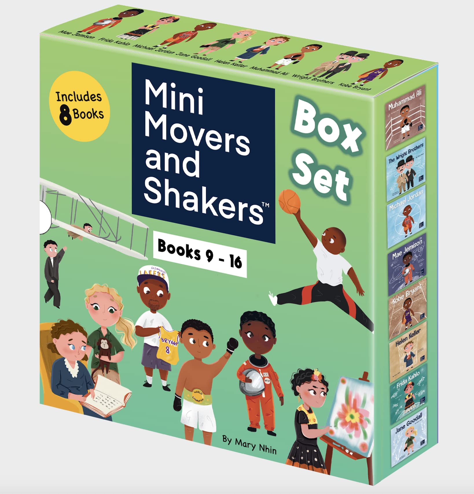 Mini Movers and Shakers 8 Book Box Set (Books 9-16: Michael Jordan, Frida Kahlo, Mae Jemison, The Wright Brothers, Muhammed Ali, Jane Goodall, Kobe Bryant, Helen Keller)