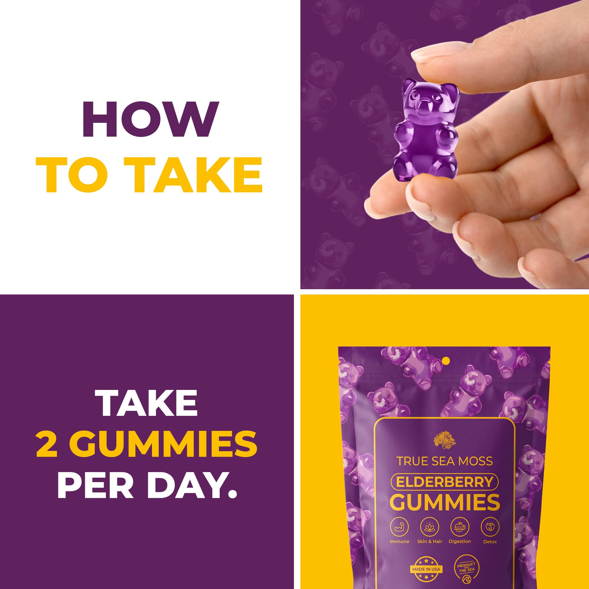 Elderberry Gummies with Sea Moss (Pouch) & Sea Moss Gel