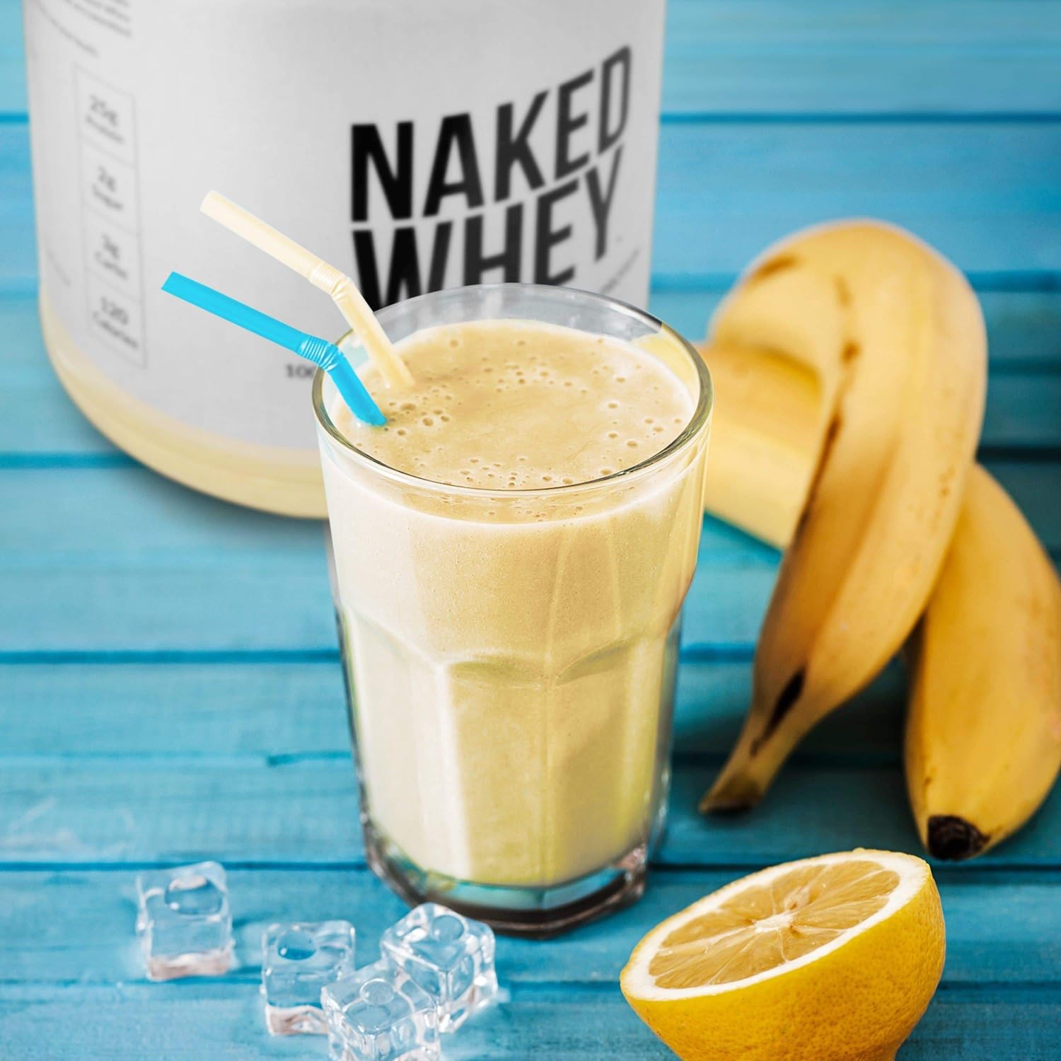 Naked Whey Vanilla Protein Powder - Only 3 Ingredients - Grass Fed Whey Protein Powder, Vanilla Flavor, and Organic Coconut Sugar, No GMO, No Soy, and Gluten Free - 24 Servings