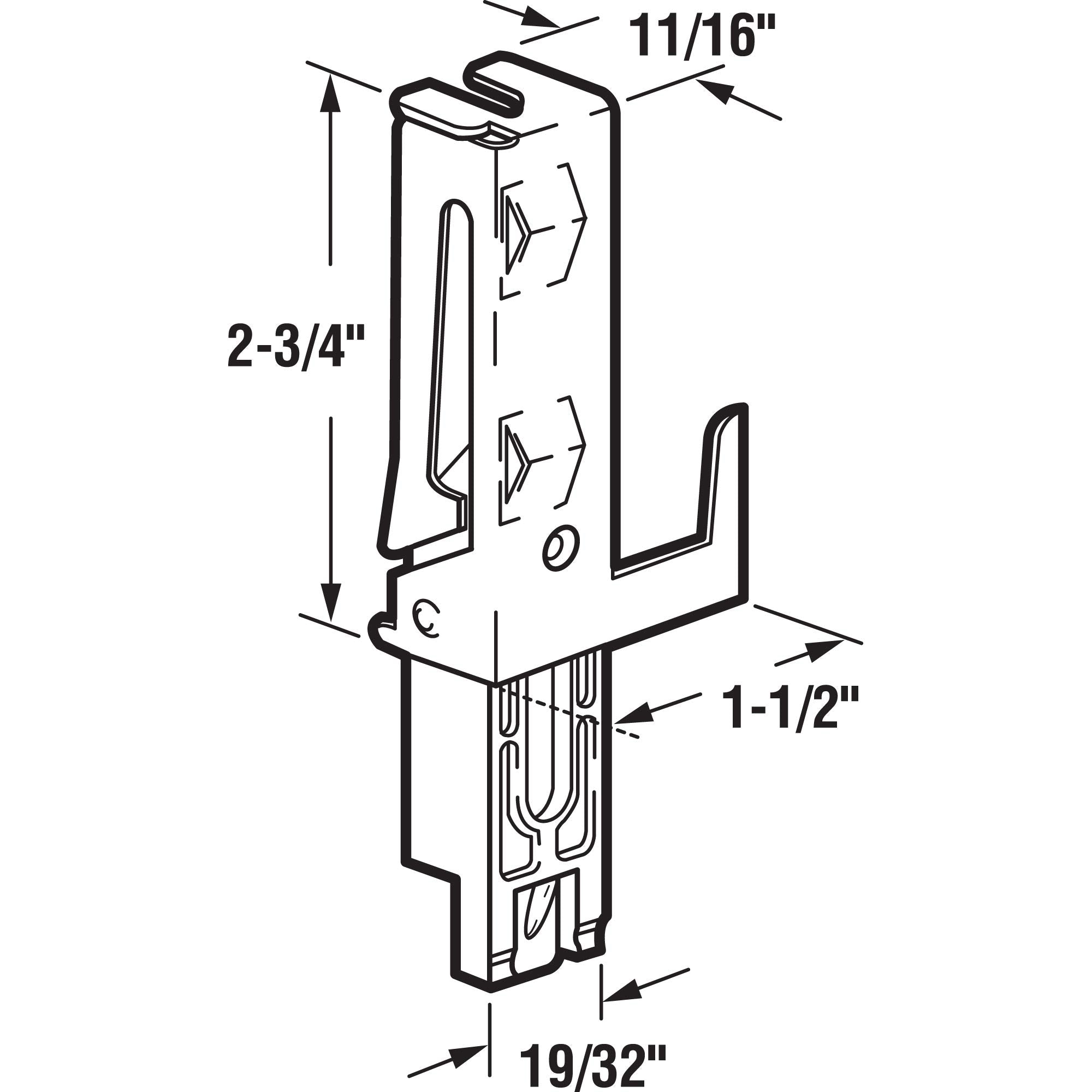 Prime-Line MP6549 Wardrobe Bottom Guide Left and Right (Single Pack)