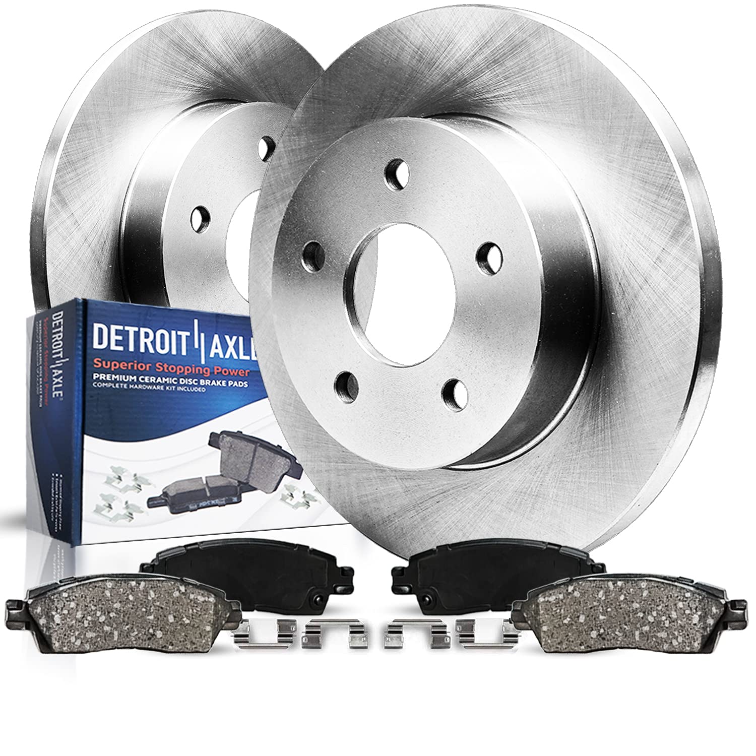 Detroit Axle - Rear Brake Kit for Nissan Altima Maxima Juke Sentra Disc Brake Rotors and Ceramic Brakes Pads Replacement : 11.46" inch Rotor