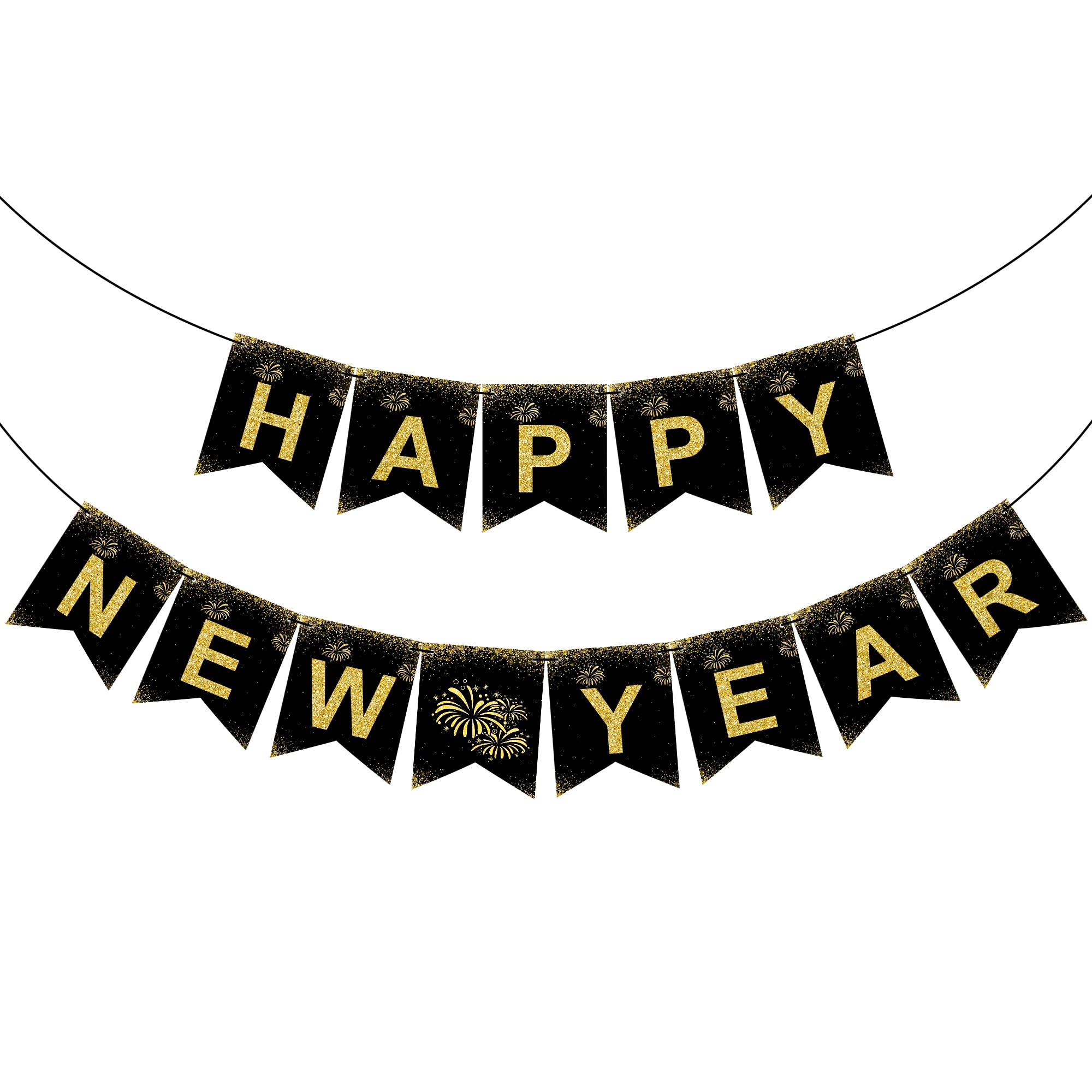 OHOME New Years Decorations 2025 - Happy New Year Banner - New Years Eve Party Supplies - Happy New Year Decorations 2025 | New Years Decorations | New Years Eve Decorations | New Years Party Supplies