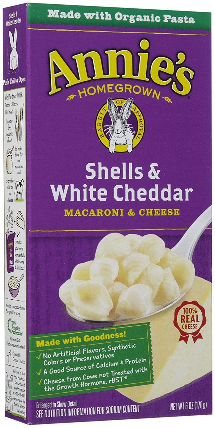 Annie's Homegrown Macaroni & Cheese - Shells & White Cheddar - 6 oz