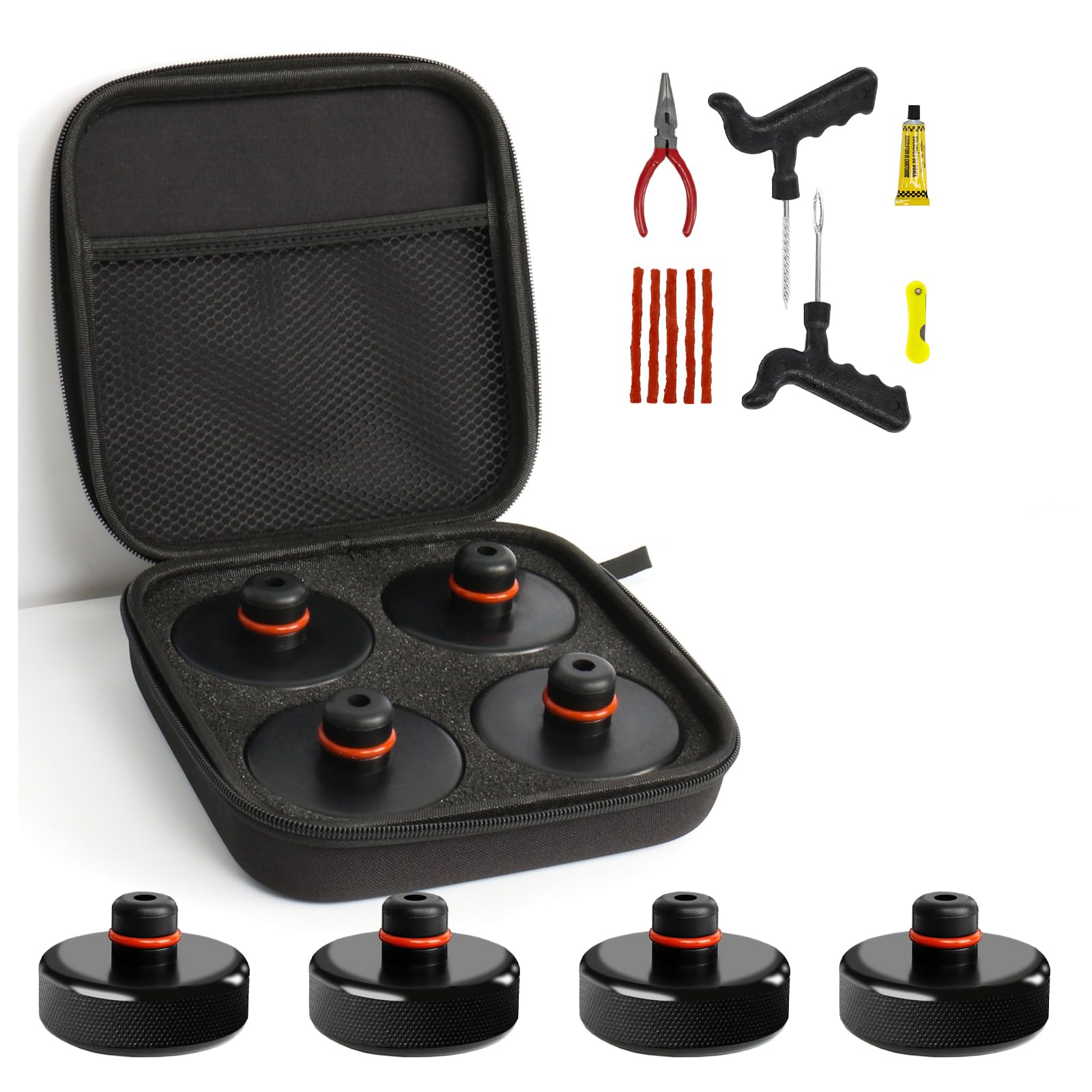 Carwiner Jack Pad Compatible with Tesla Model 3/S/X/Y, Lifting Pucks with a Storage Case Accessories (4 Packs)