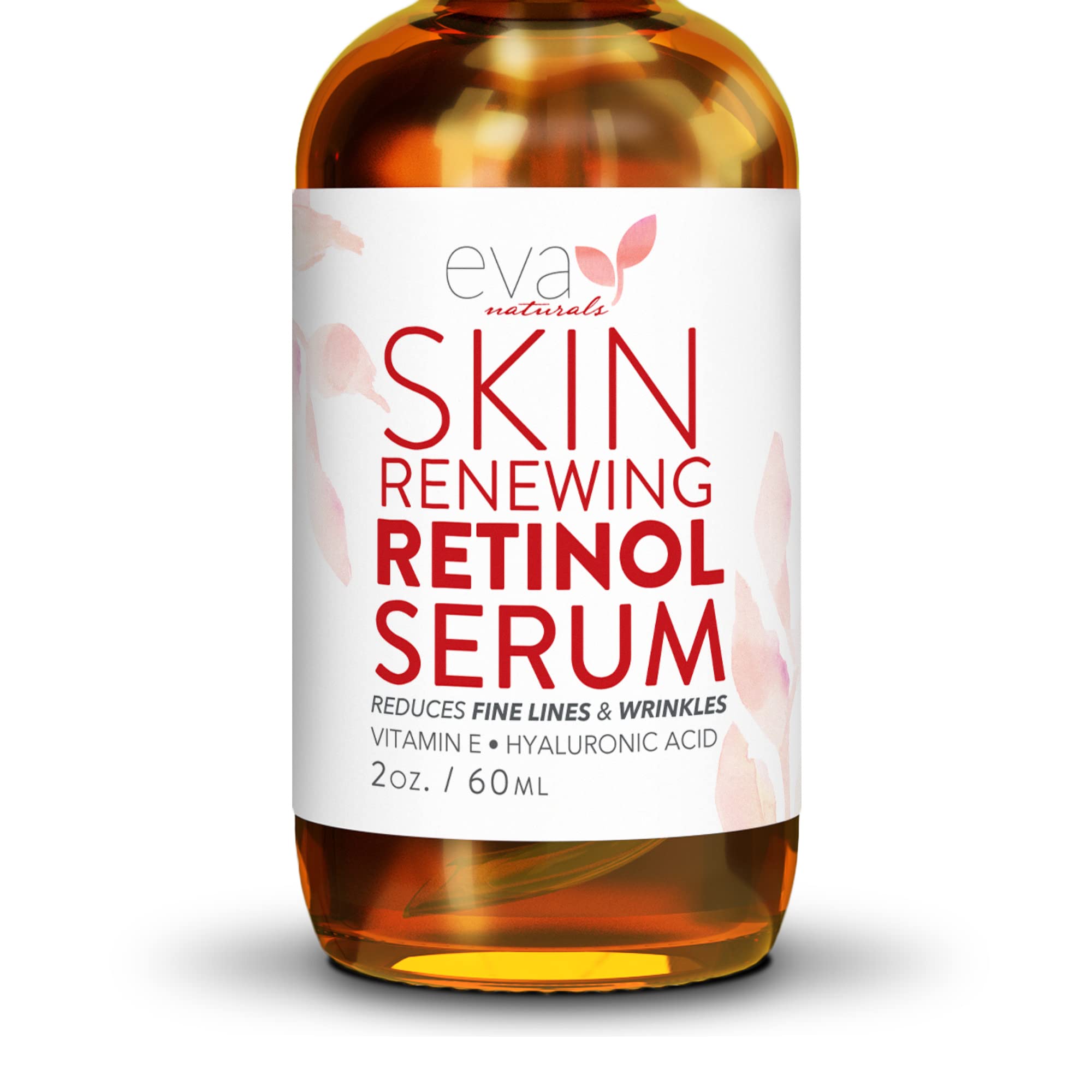 Retinol Serum for Face with Hyaluronic Acid & Vitamin E - For Anti-Aging, Fine Lines, Wrinkles, Resurfacing, Acne Marks and Scars, Skin Brightening, Dark Spot Correction Night Serum - 2oz