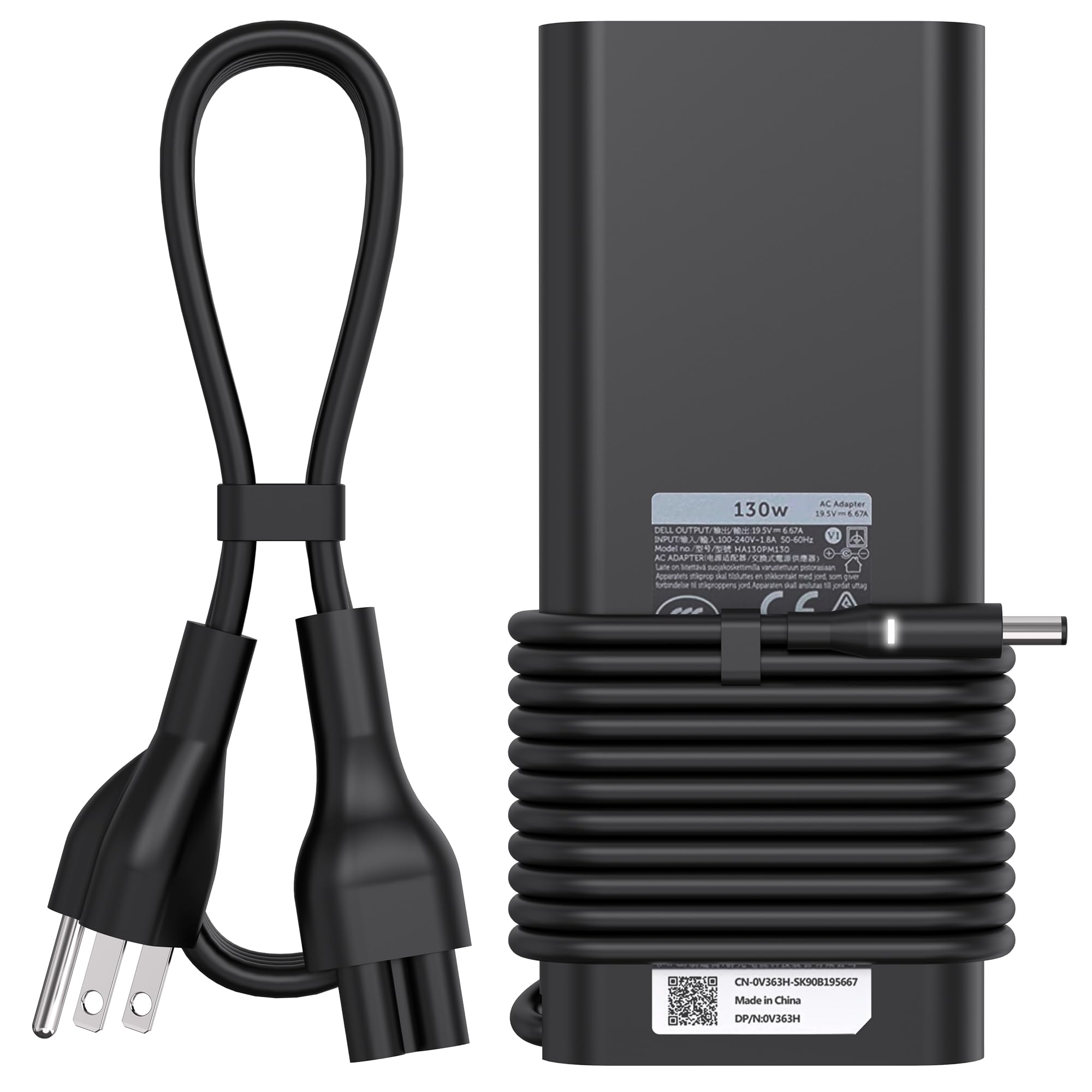 Replacement Dell 130W Laptop Charger for Dell XPS 15 9530 7590 9550 9560 9570 Precision M3800 5510 5520 5530 Inspiron 7347 7348 7459 HA130PM130 DA130PM130 Power Supply Cord