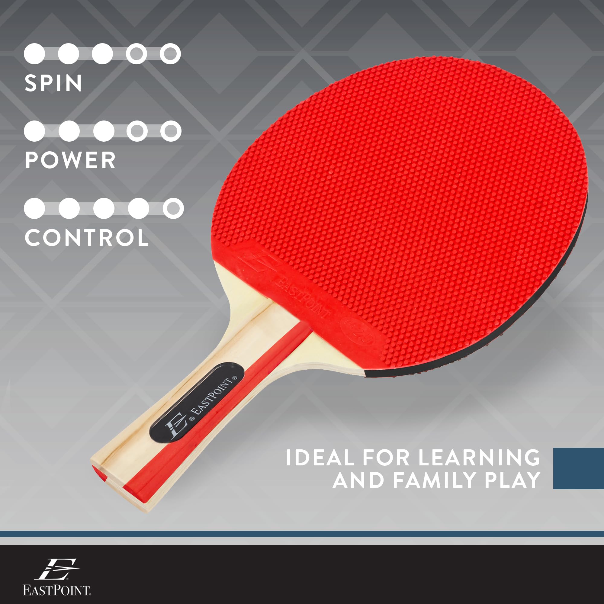 EastPoint Sports 2 Player Table Tennis Paddle Set - Includes 2 Pip-Out Ping Pong Paddles