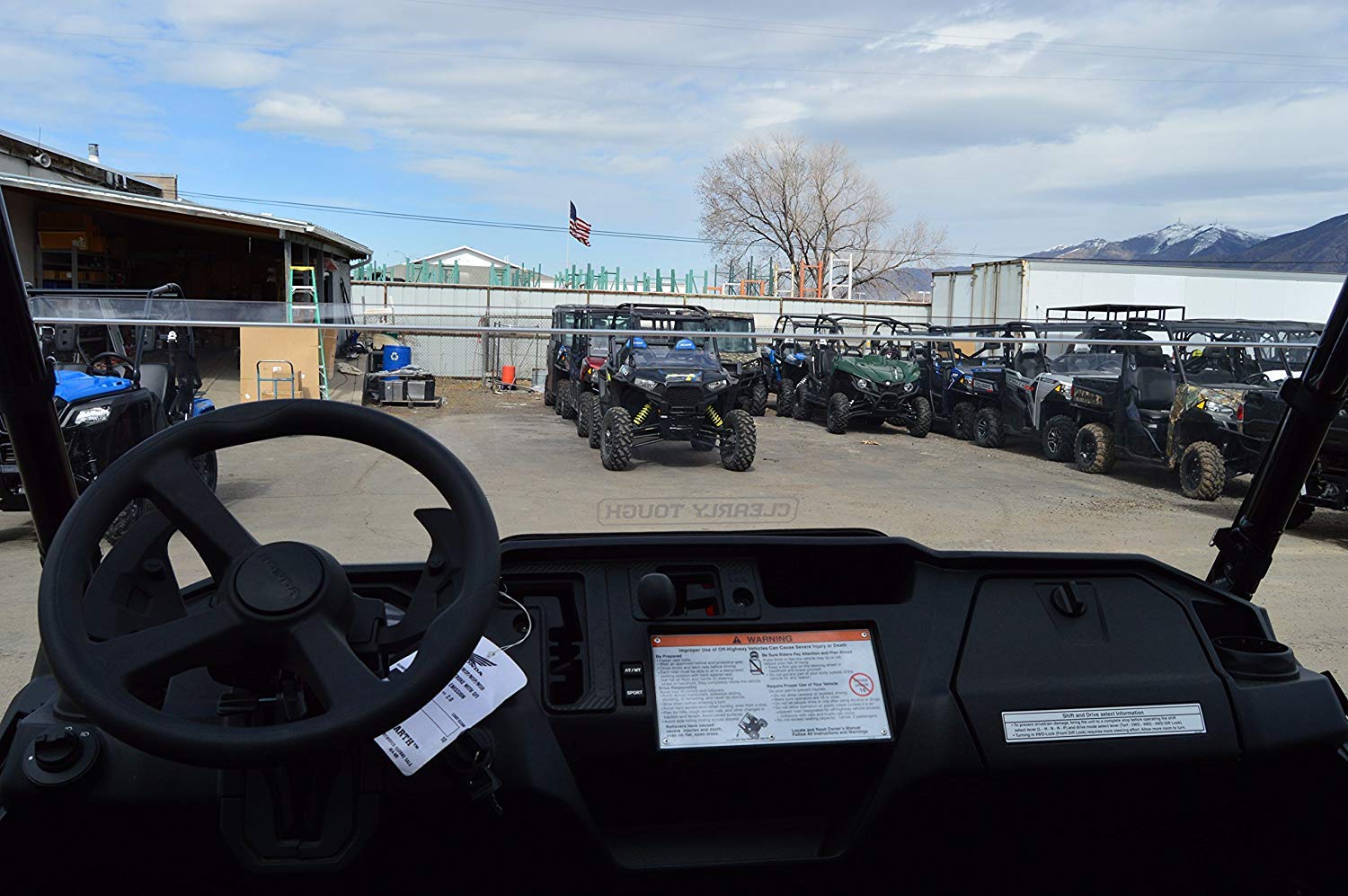 Honda Pioneer 1000 / 1000-5 Half Windshield by Clearly Tough | SCRATCH RESISTANT | Easy on and off | Premium Lexan MR10 poly w/ Hard Coat | Proudly Made in America!