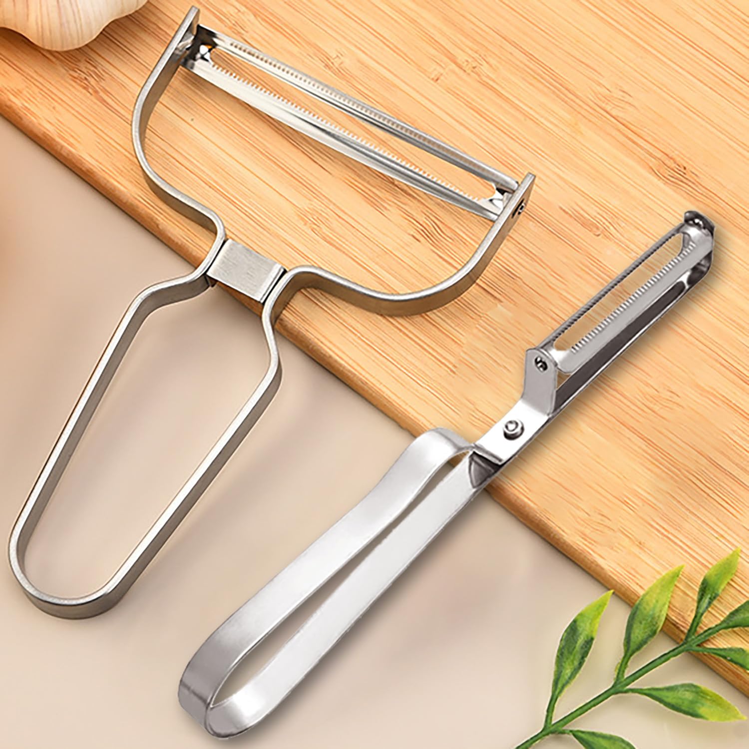 XAYIUIYAX Peeler Vegetable Peeler Potato Apple Fruit Carrot Peeler for Kitchen, 2PCS Y & I Shaped Stainless Steel Peelers with Ergonomic Non-Slip Handle & Sharp Blades (Stainless Steel)