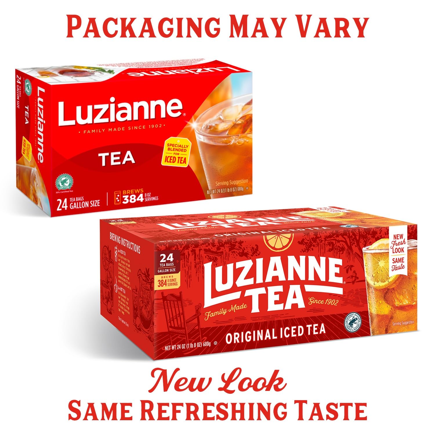 Luzianne Unsweetened Iced Tea Bags, Gallon Size, 24ct Box (Pack of 1)