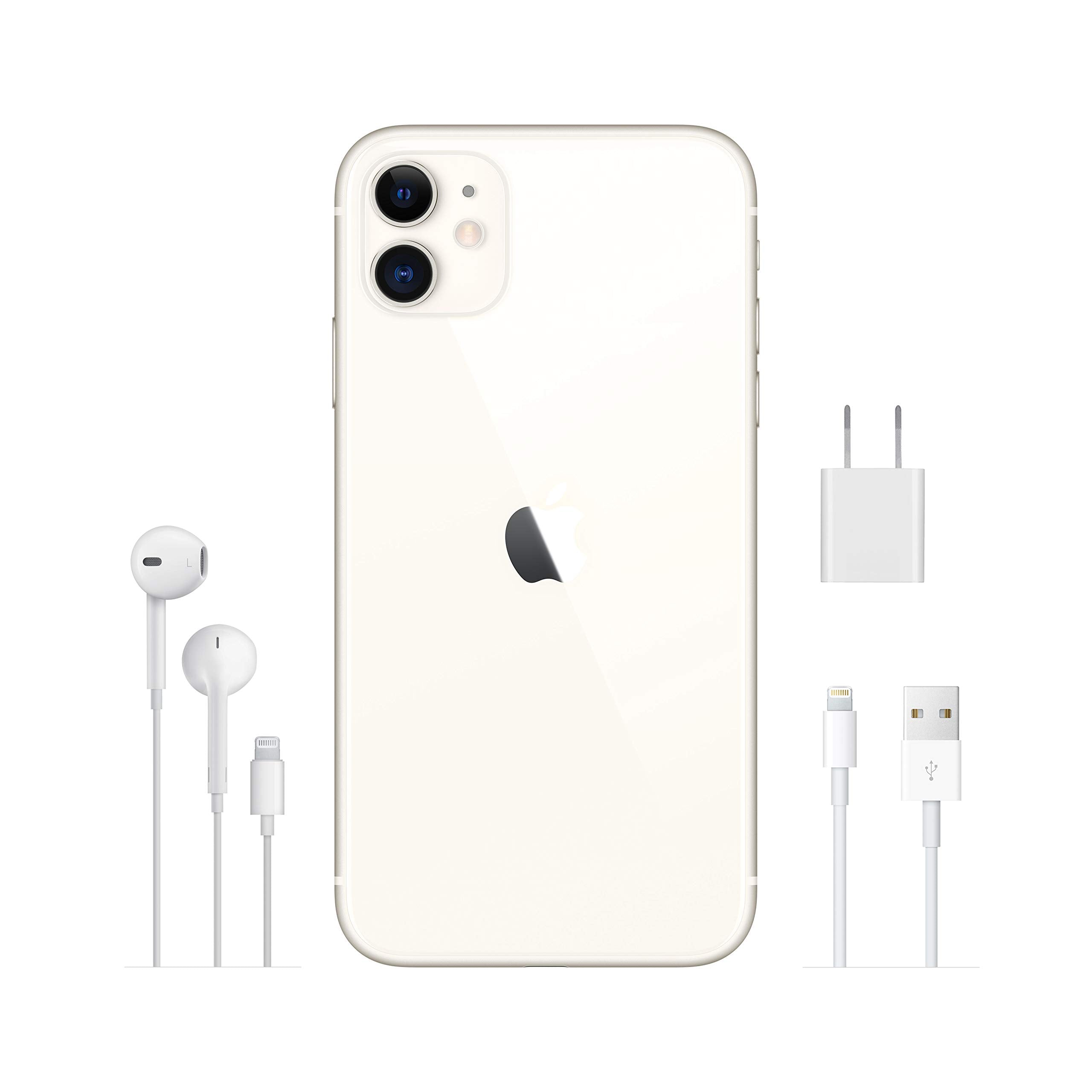 Apple iPhone 11 [64GB, White] + Carrier Subscription [Cricket Wireless]