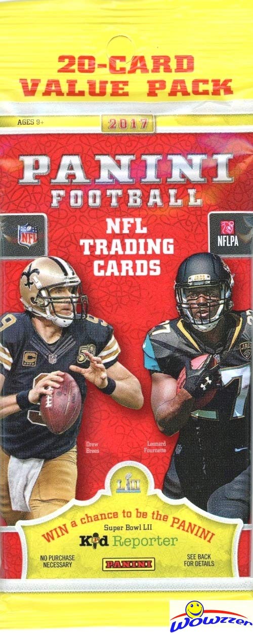 2017 Panini Football EXCLUSIVE HUGE Factory Sealed JUMBO FAT Pack with 20 Cards! Look for Rookies & Autos of Patrick Mahomes, Deshaun Watson, Mitch Trubisky, Christian McCaffrey & More! WOWZZER!