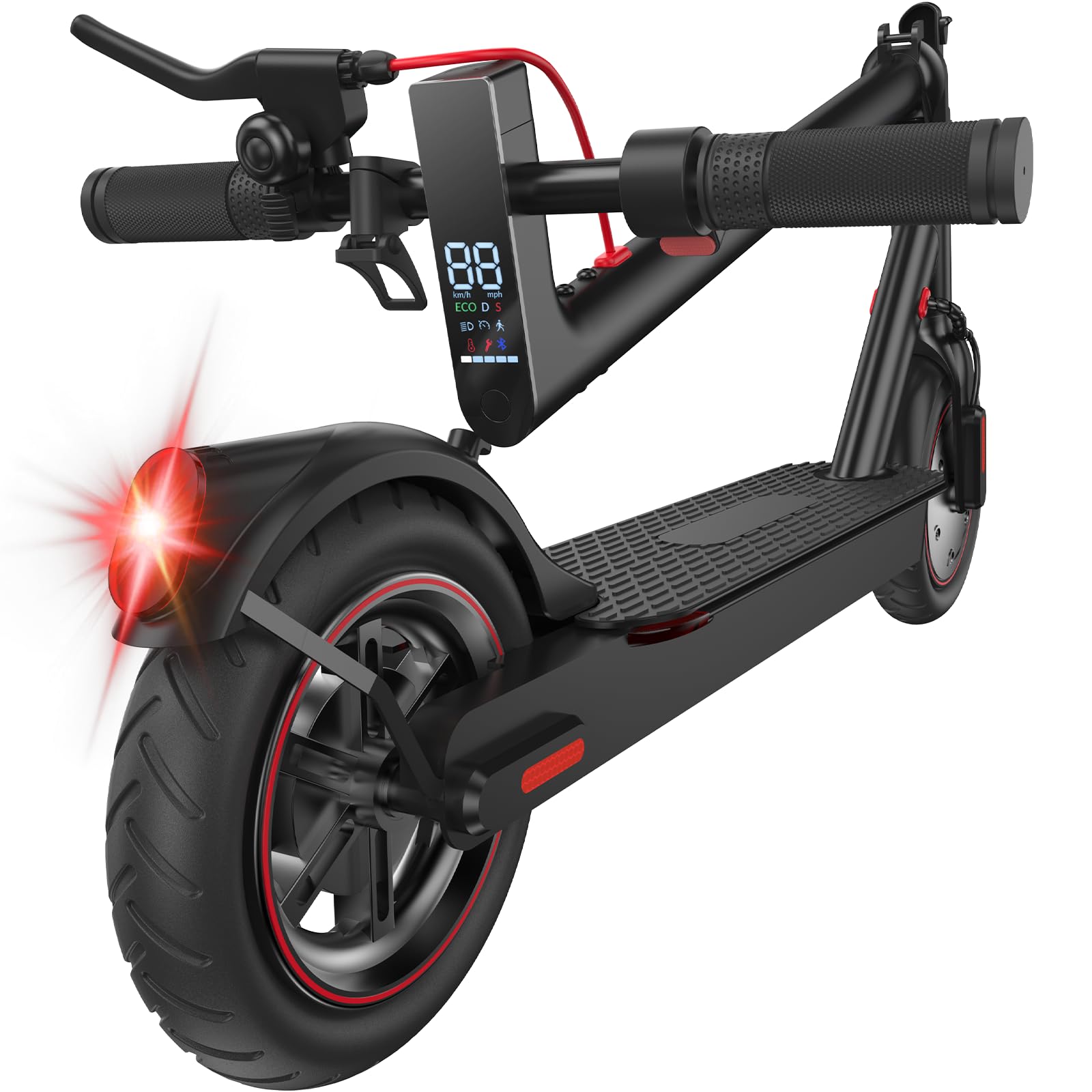 Fcgeoi Electric Scooter, 500W Powerful Motor, 18 MPH Top Speed, 21 Miles Long Range, 8.5" Tires EScooter, Drum Brake, Foldable Lightweight Commuting Electric Scooter for Adults