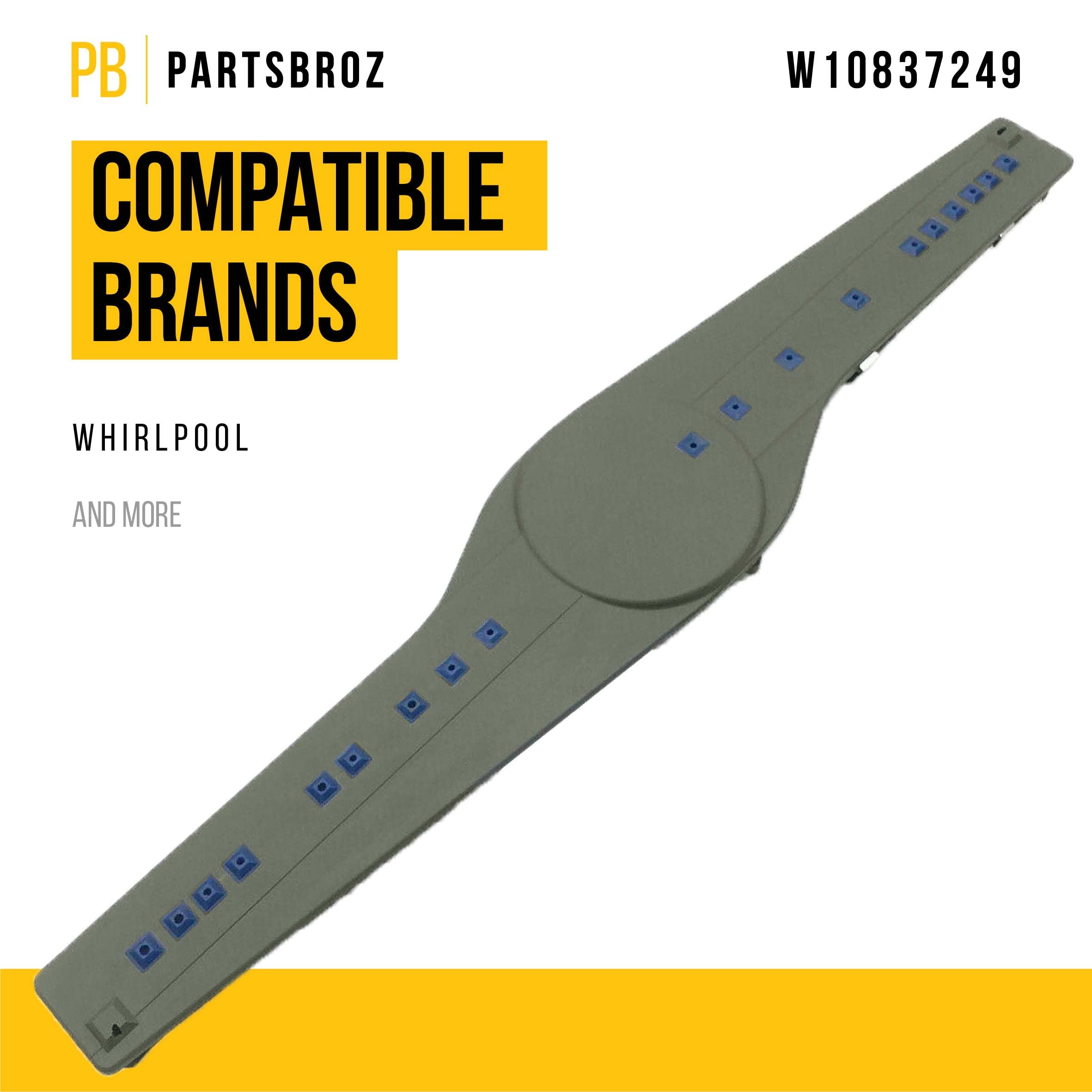 PartsBroz W10837249 Lower Spray Arm - Compatible With Whirlpool Dishwasher - Replaces AP5988717 4363314 PS11727921 W10629546 W10838302 WDT970SAHZ0 WDT750SAHZ0 WDTA50SAHZ0 WDT750SAHV0 WDT970SAHV0
