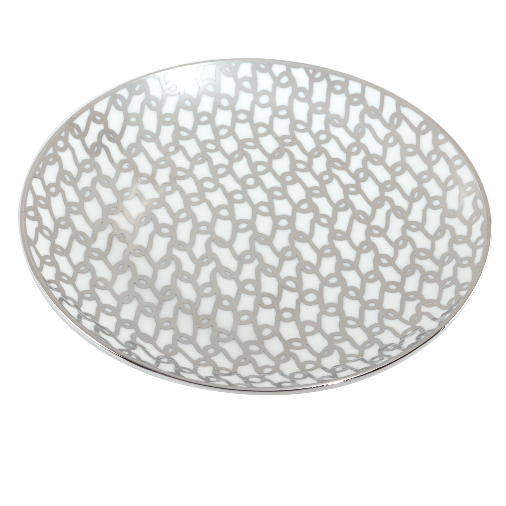 Certified International Siler Mosaic Silver 6" Luncheion/Canape Plates Set of 6 Assorted Designs, Multicolor