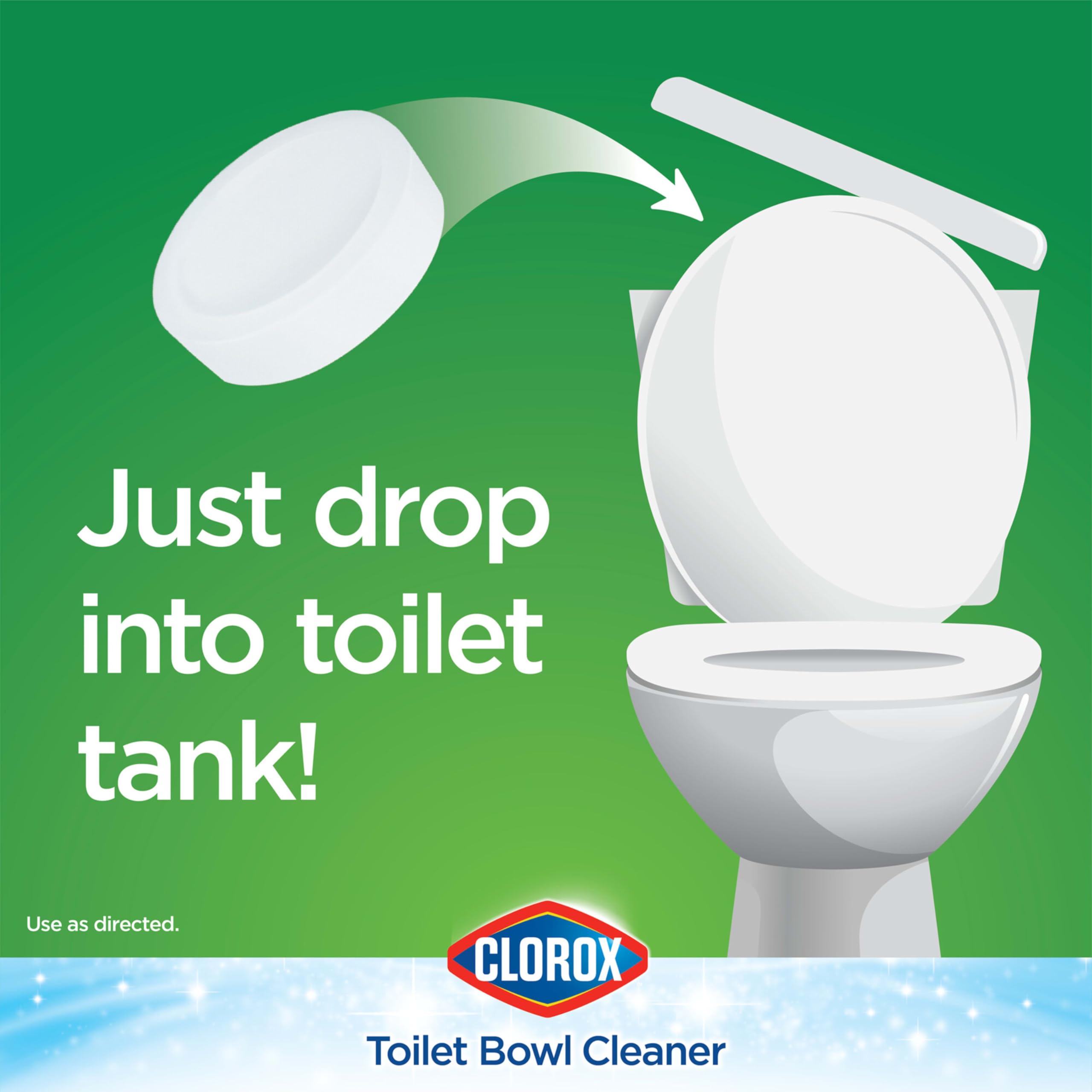 Clorox Ultra Clean Toilet Tablets Bleach 2 Count, 3.5 Ounces Each (Package May Vary)