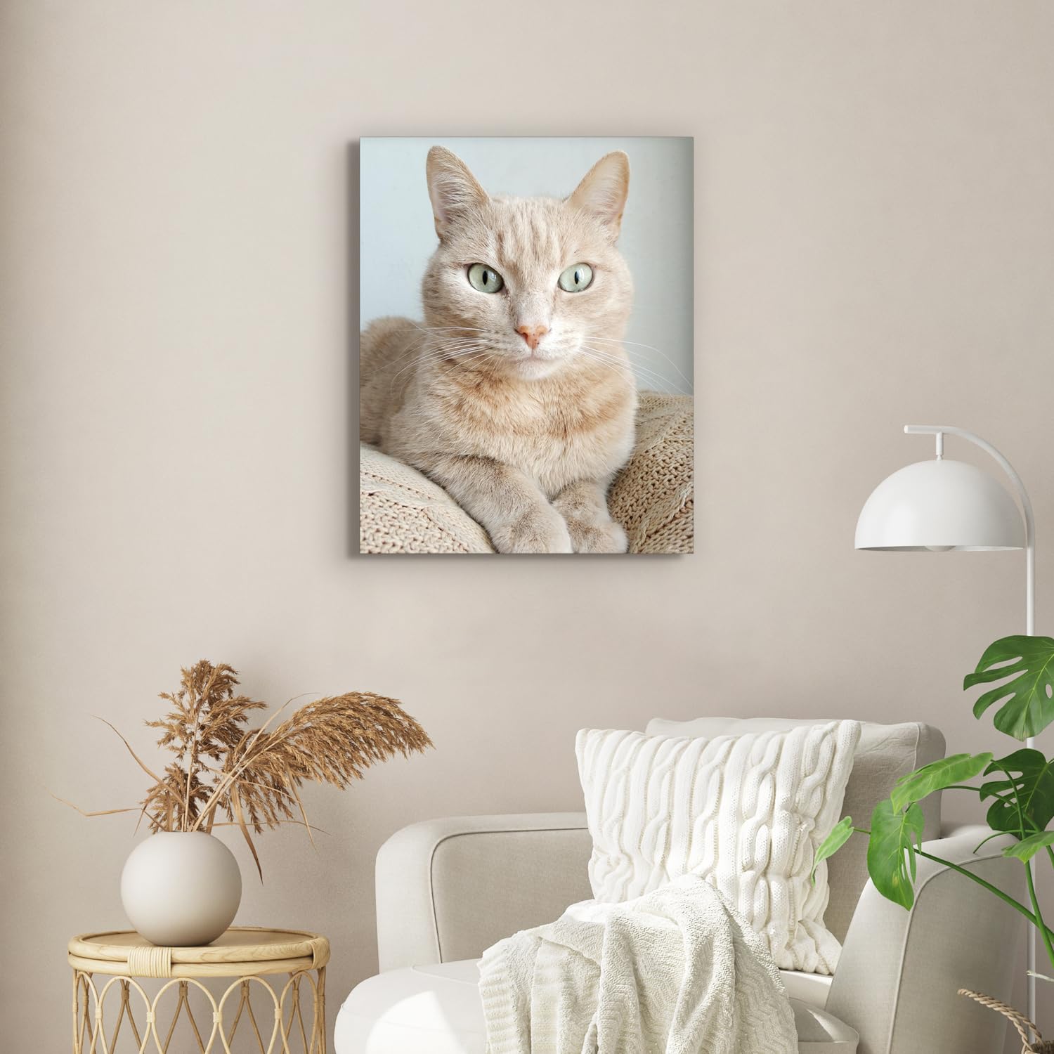 GagetElec Custom Canvas Prints with Your Photos,(8''x10''Framed) Personalized Photo Christmas Gifts,Customized Canvas Wall Art Decoration with Frame for Friends,Family,Pets