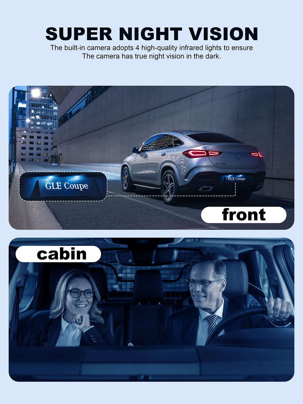 4 Channel Dash Cam Front and Rear Inside Left Right FHD 1080P Dash Camera for Cars, 360 View Parking Monitoring Mode, Built-in WiFi, Free 64GB Card