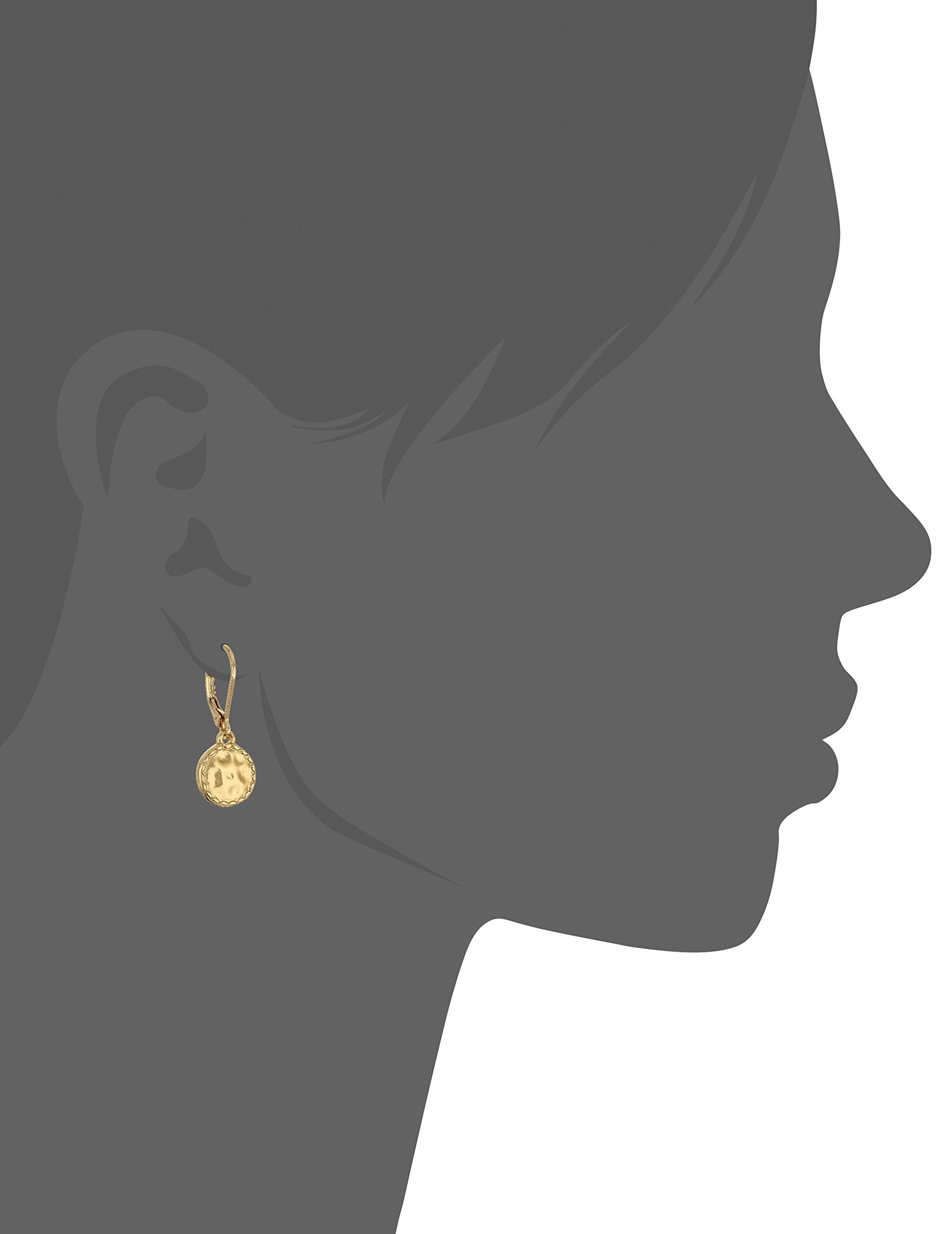 Napier Classics Goldtone Hammered Disk Drop Earrings