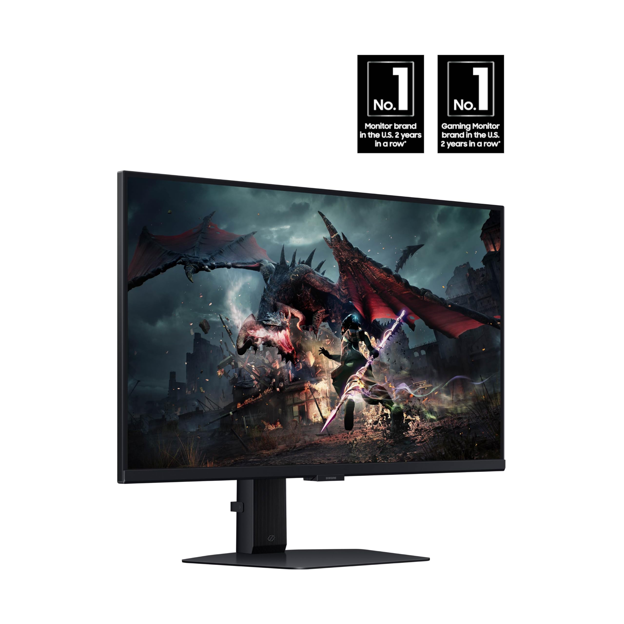 SAMSUNG 27-Inch Odyssey G50D Series QHD Fast IPS Gaming Monitor, 1ms, VESA DisplayHDR 400, 180Hz, AMD FreeSync, Adjustable Stand, Eye Saver Mode, LS27DG500ENXZA, 2024