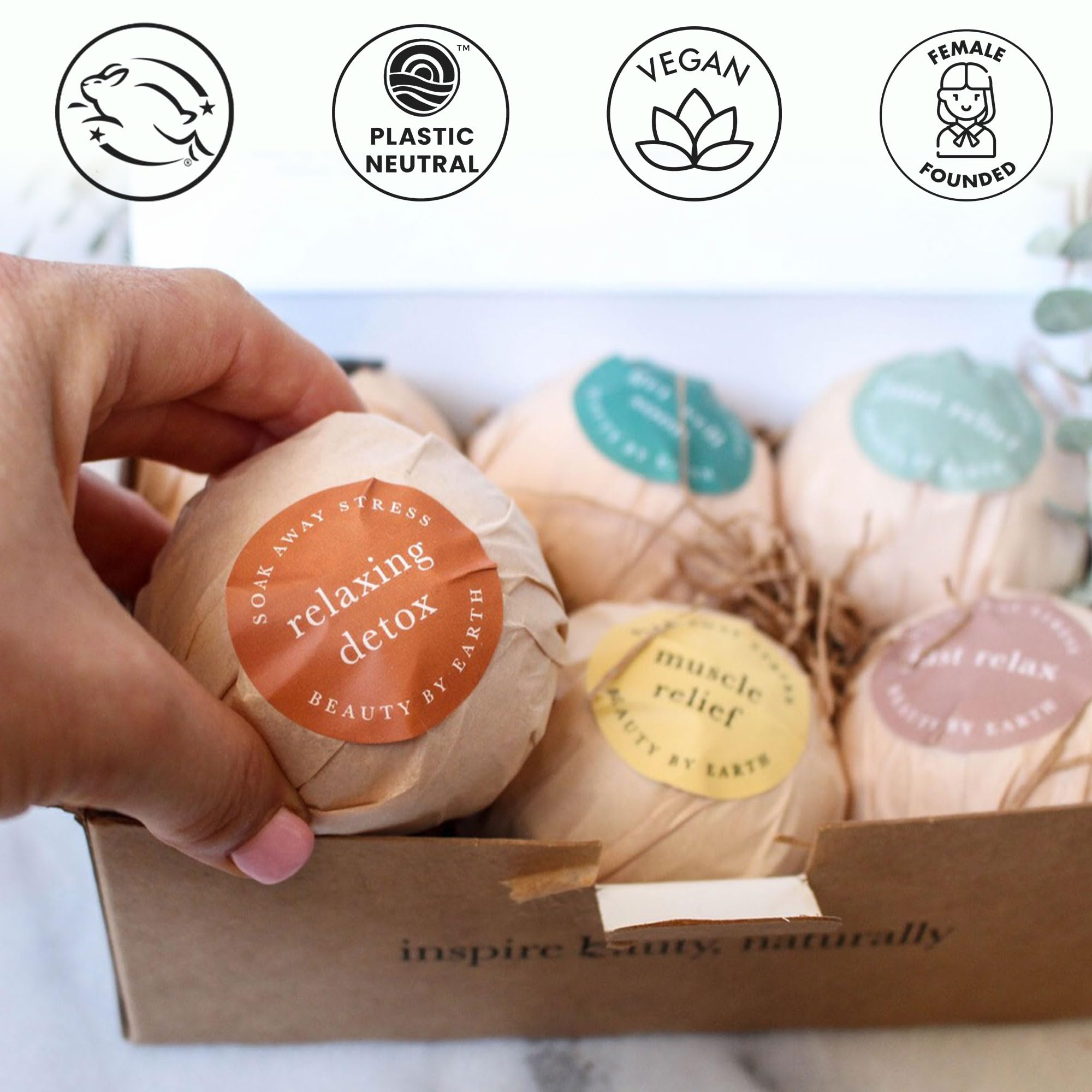 Bath Bomb Gift Set - USA Made with Natural & Organic Ingredients, Relaxing Gifts for Women & Men, Spa Gifts & Stocking Stuffers for Women, Luxury Gift Ideas, Bath Bombs for Wife & Kids