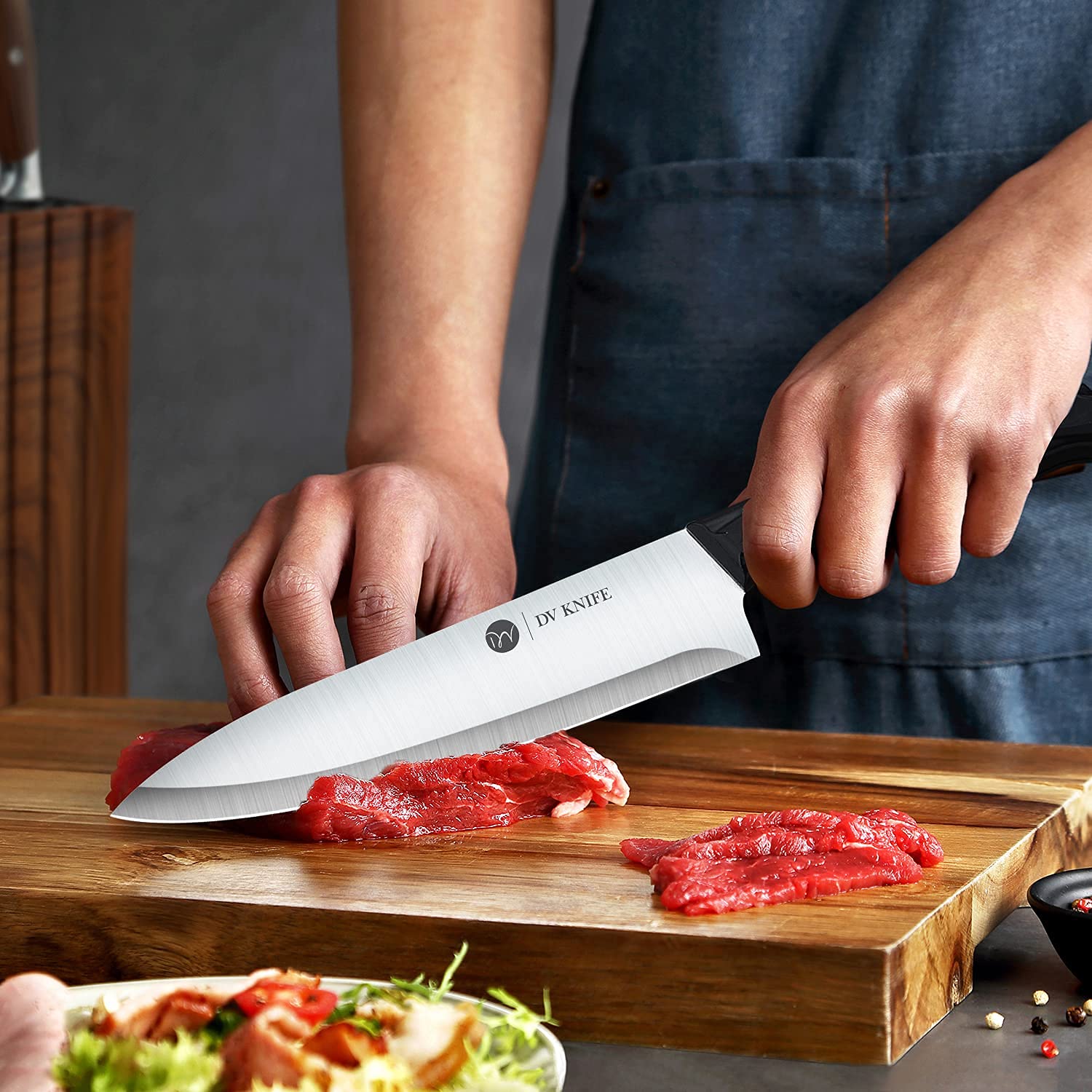 Chef Knife - Kitchen Knives, 8 inch Chef's Knife, 4 inch Paring Knife, High Carbon Stainless Steel with Ergonomic Handle