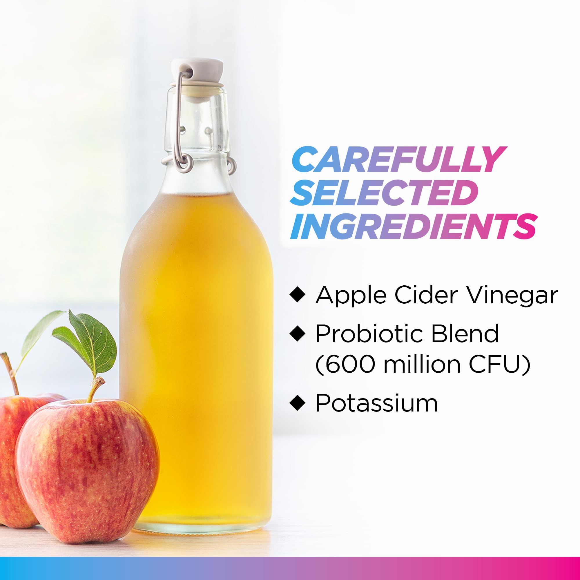 Livingood Daily Apple Cider Vinegar Capsules with The Mother (1500mg) - ACV Pills with Probiotics & Potassium for Women & Men - Supports Gut Health, Digestion, Appetite & Weight - Vegan, 90 Capsules