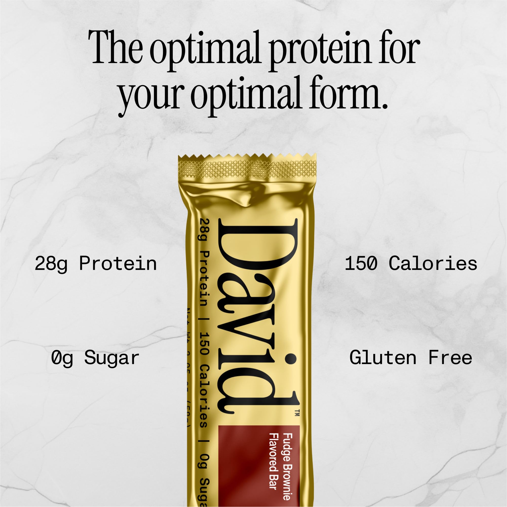 David, Protein Bar, Sample Pack, Variety Pack, Pack of 4 Protein Bars | 28g of Protein | 150 Calories | 0g of Sugar - High Protein, Low Carb, Gluten Free Protein Bar