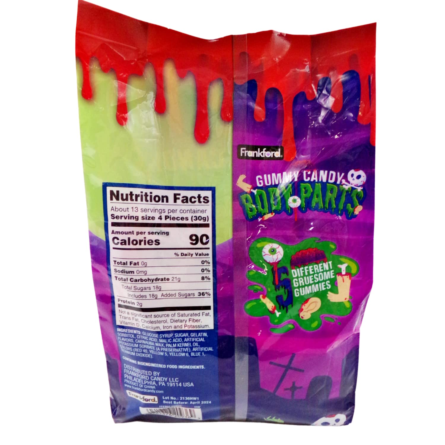 Frankford Halloween Gummy Candy Body Parts (50 Count)